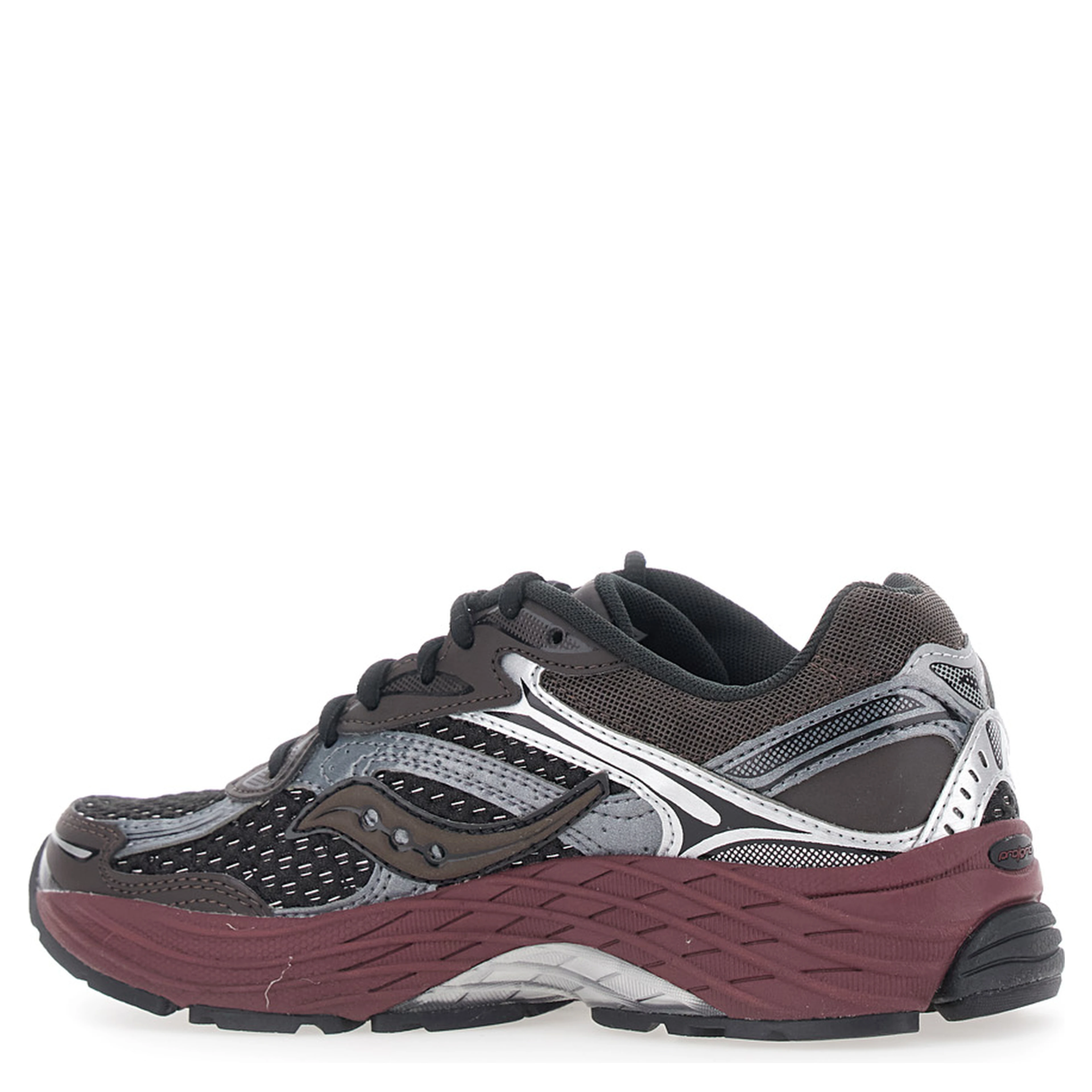 Sneakers with Leather Upper and Rubber Sole Brown