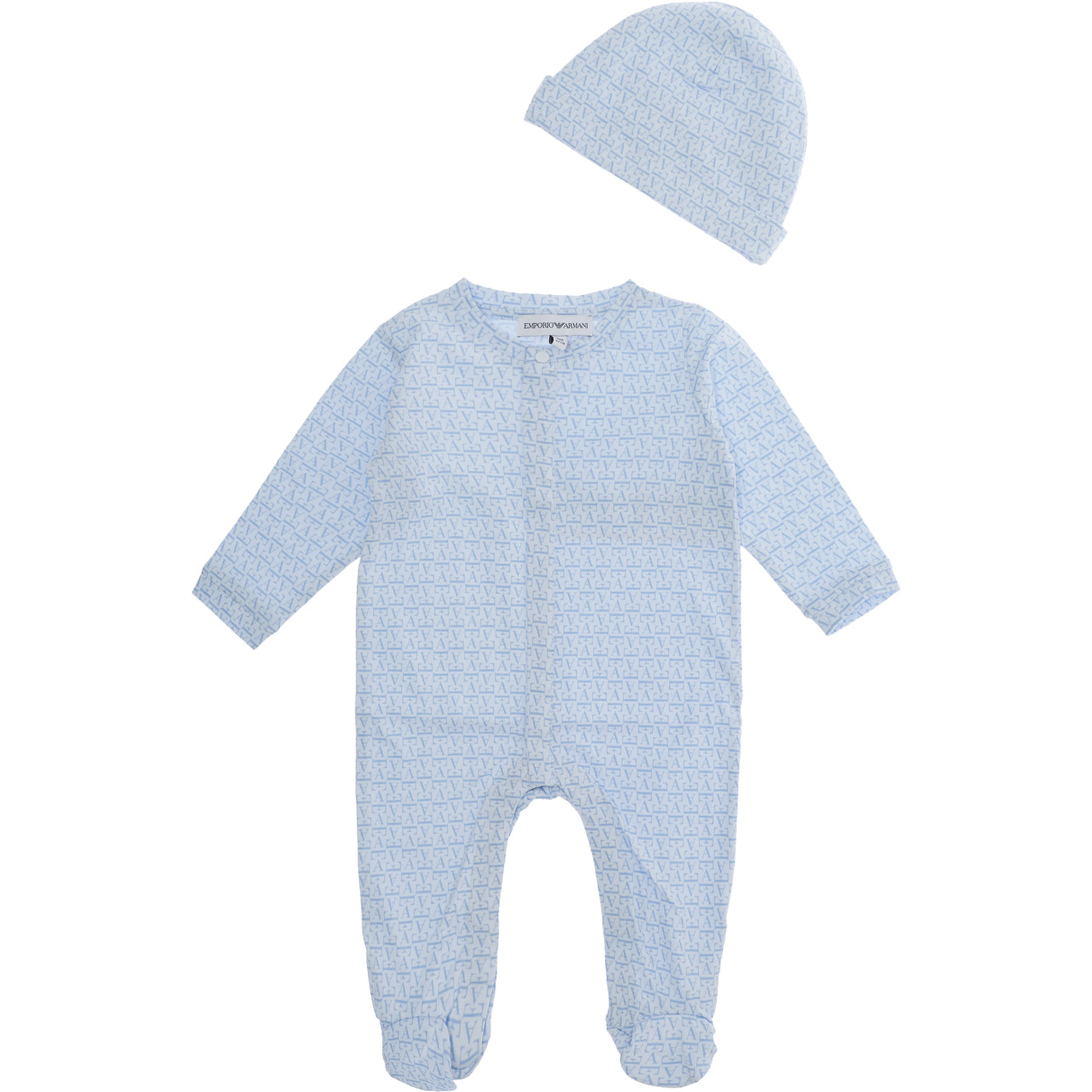 Set composto da giacca e pantaloni in Tech Fabric azzurro per bambino