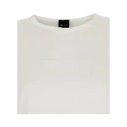 Silk Blouse with Round Neck and Long Sleeves White Woman