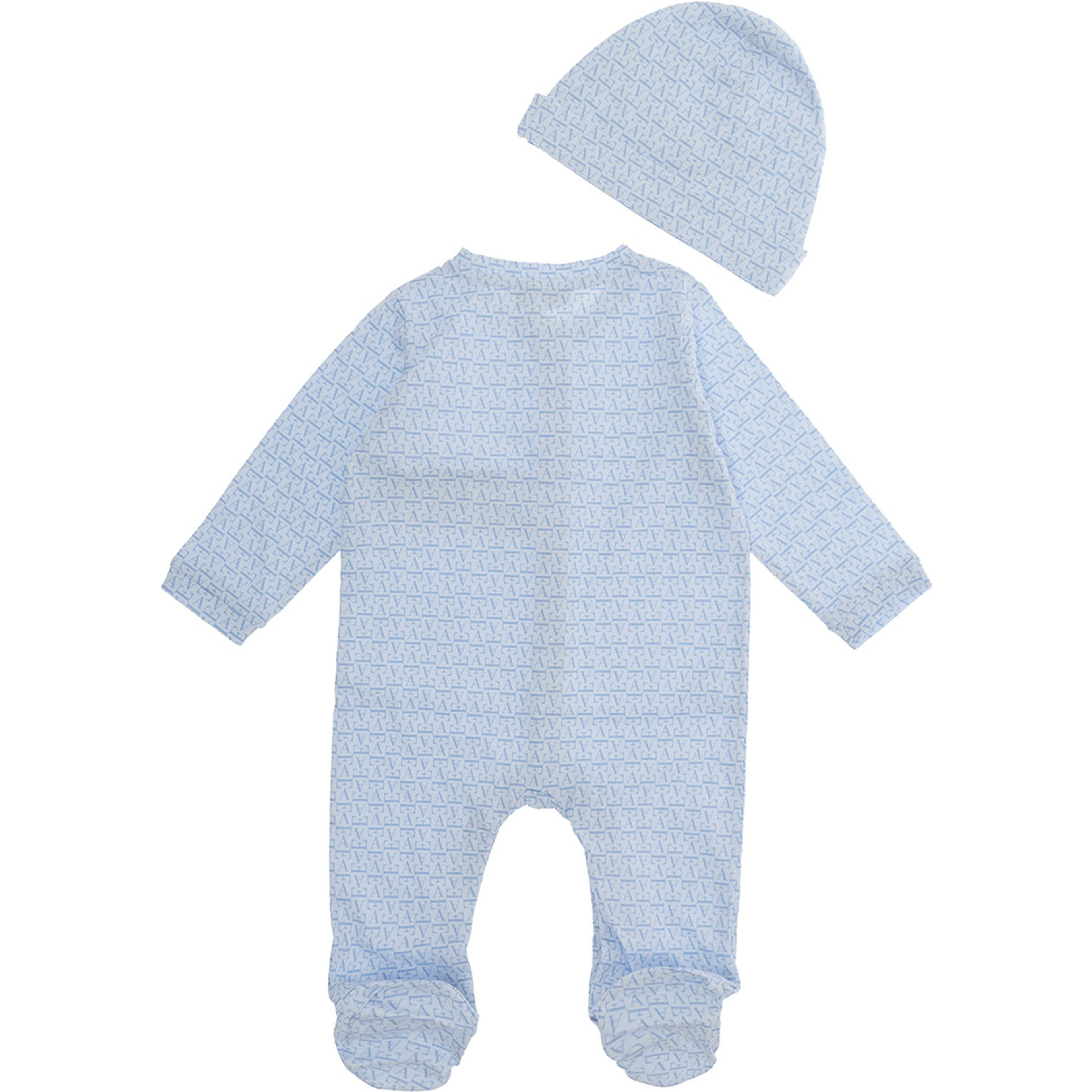 Set composto da giacca e pantaloni in Tech Fabric azzurro per bambino