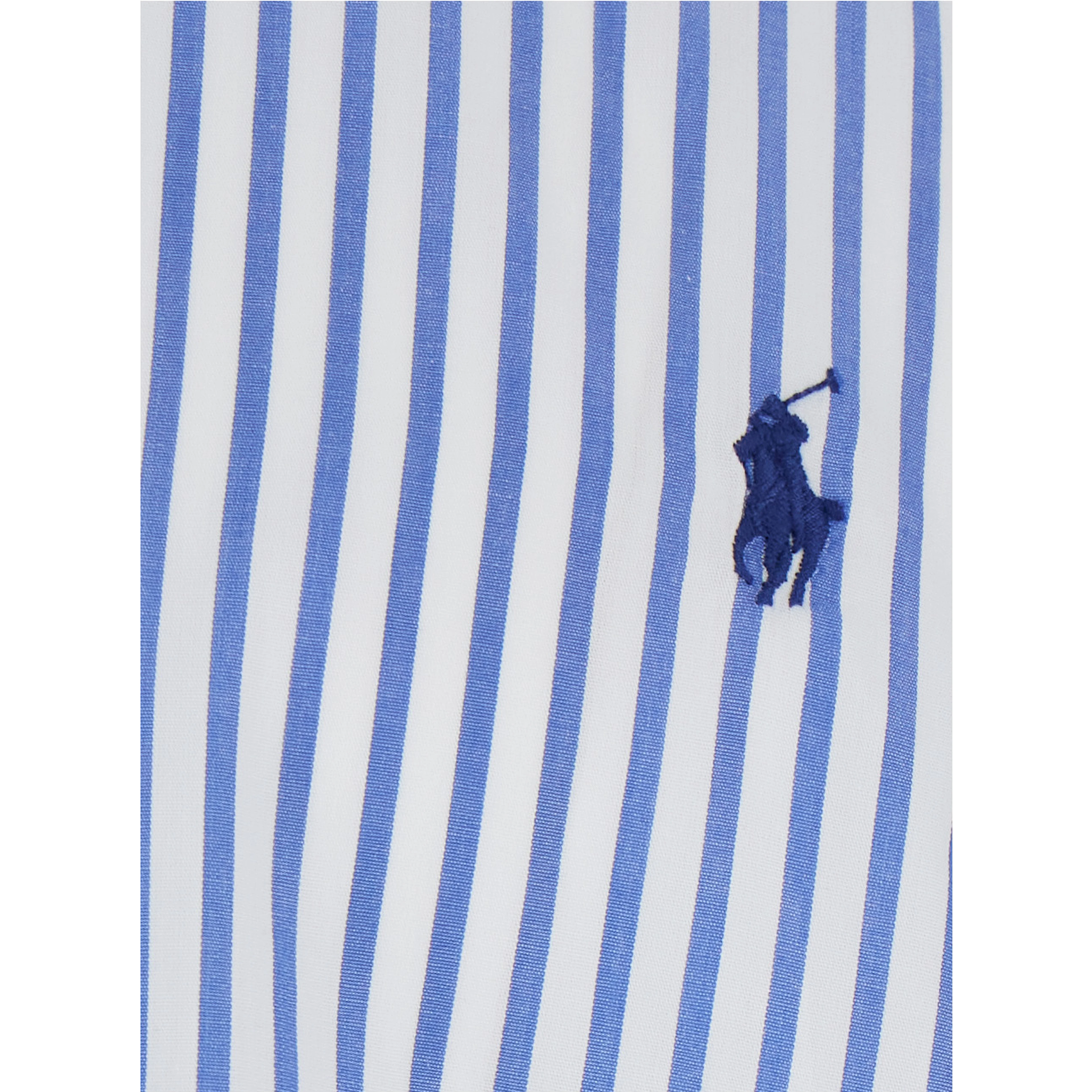 Shirt with Striped Design and Classic Collar in Light Blue for Men