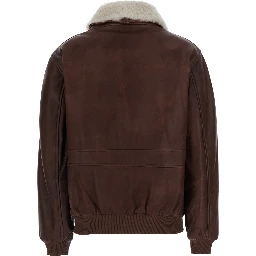 Jacket MARCUS is characterized by a high collar and long sleeves in Tech Fabric in brown for men