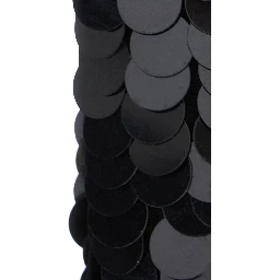 Black Scarf with all-over sequins in Tech Fabric for women
