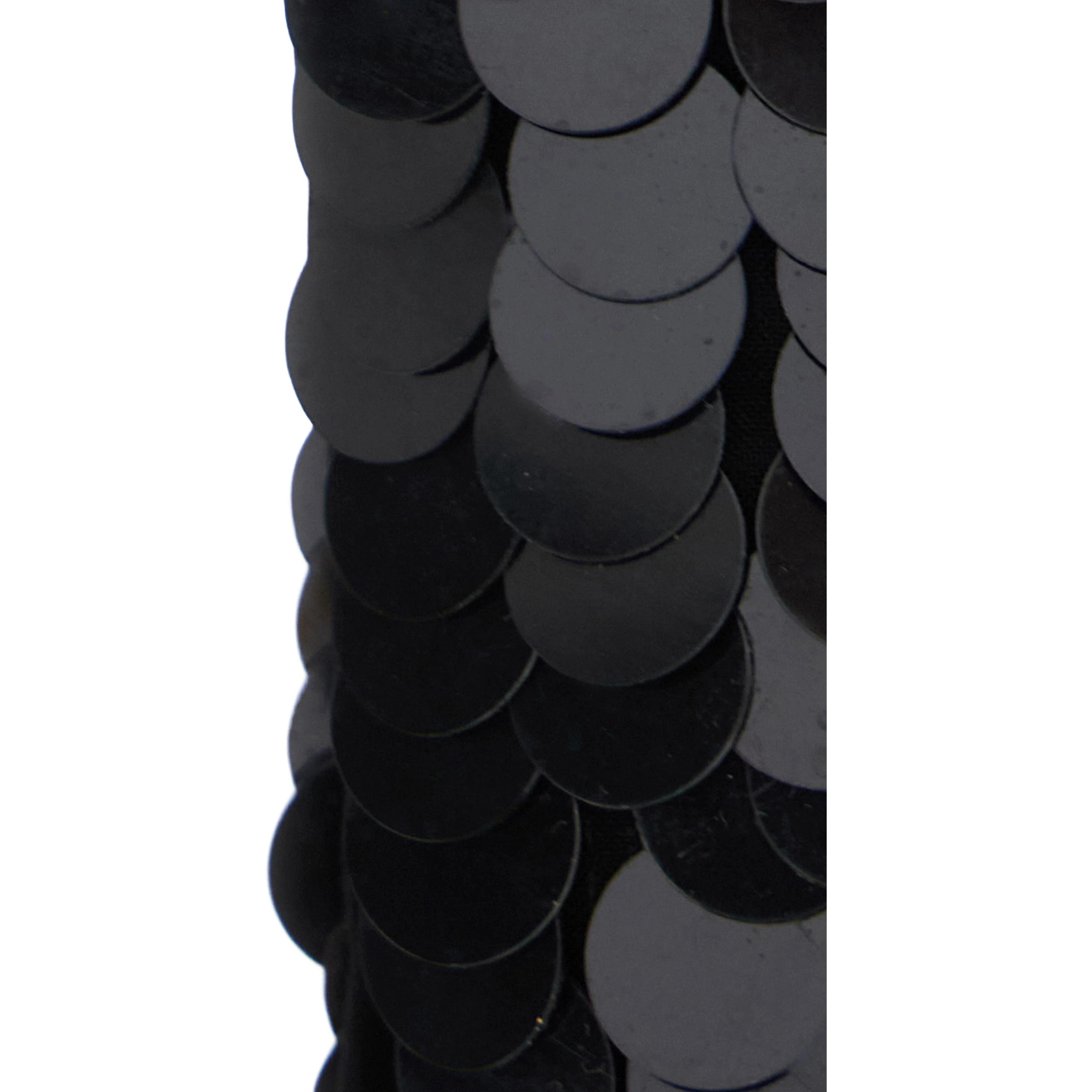 Black Scarf with all-over sequins in Tech Fabric for women