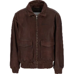 Jacket MARCUS is characterized by a high collar and long sleeves in Tech Fabric in brown for men