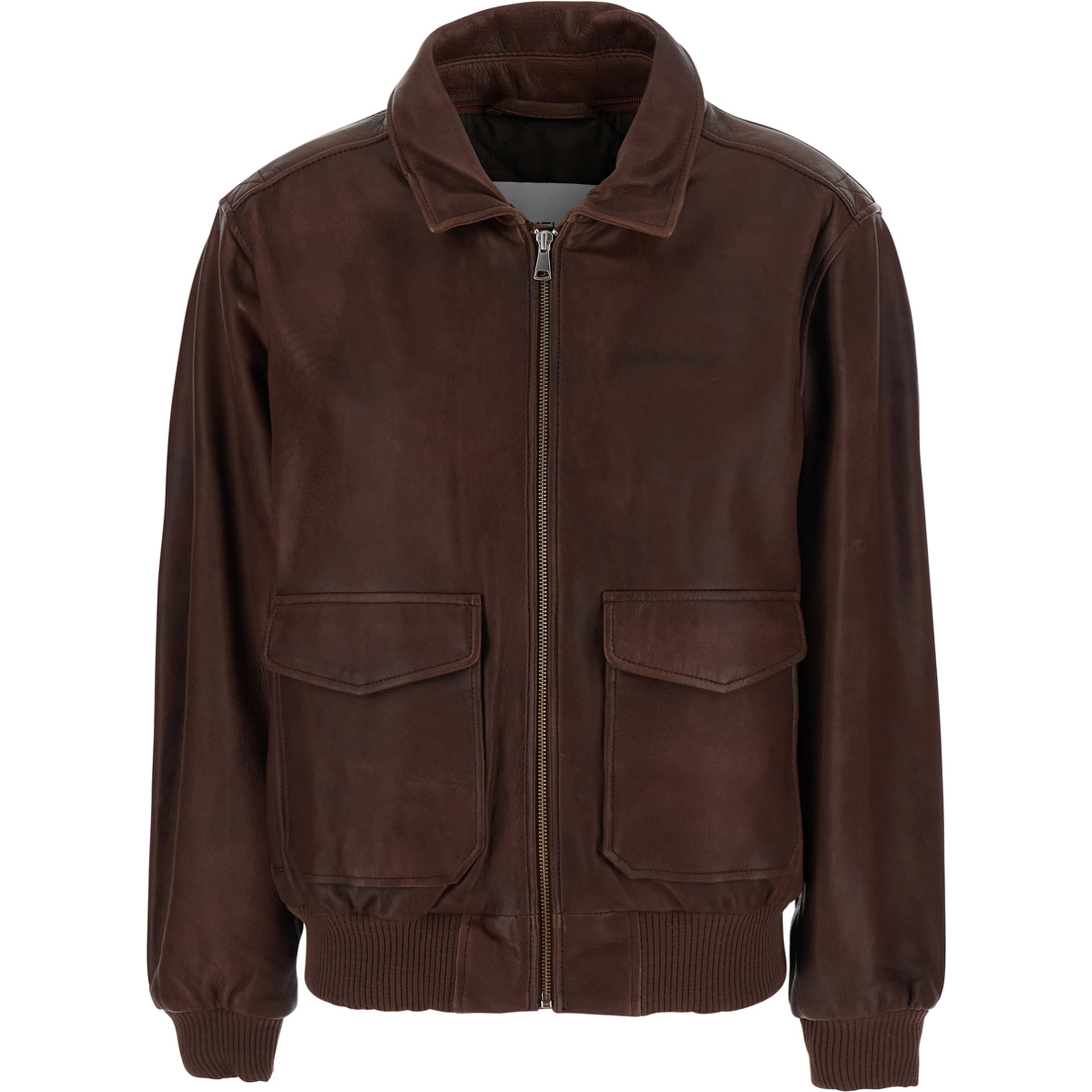 Jacket MARCUS is characterized by a high collar and long sleeves in Tech Fabric in brown for men