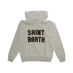 White cotton and polyester hoodie Girl