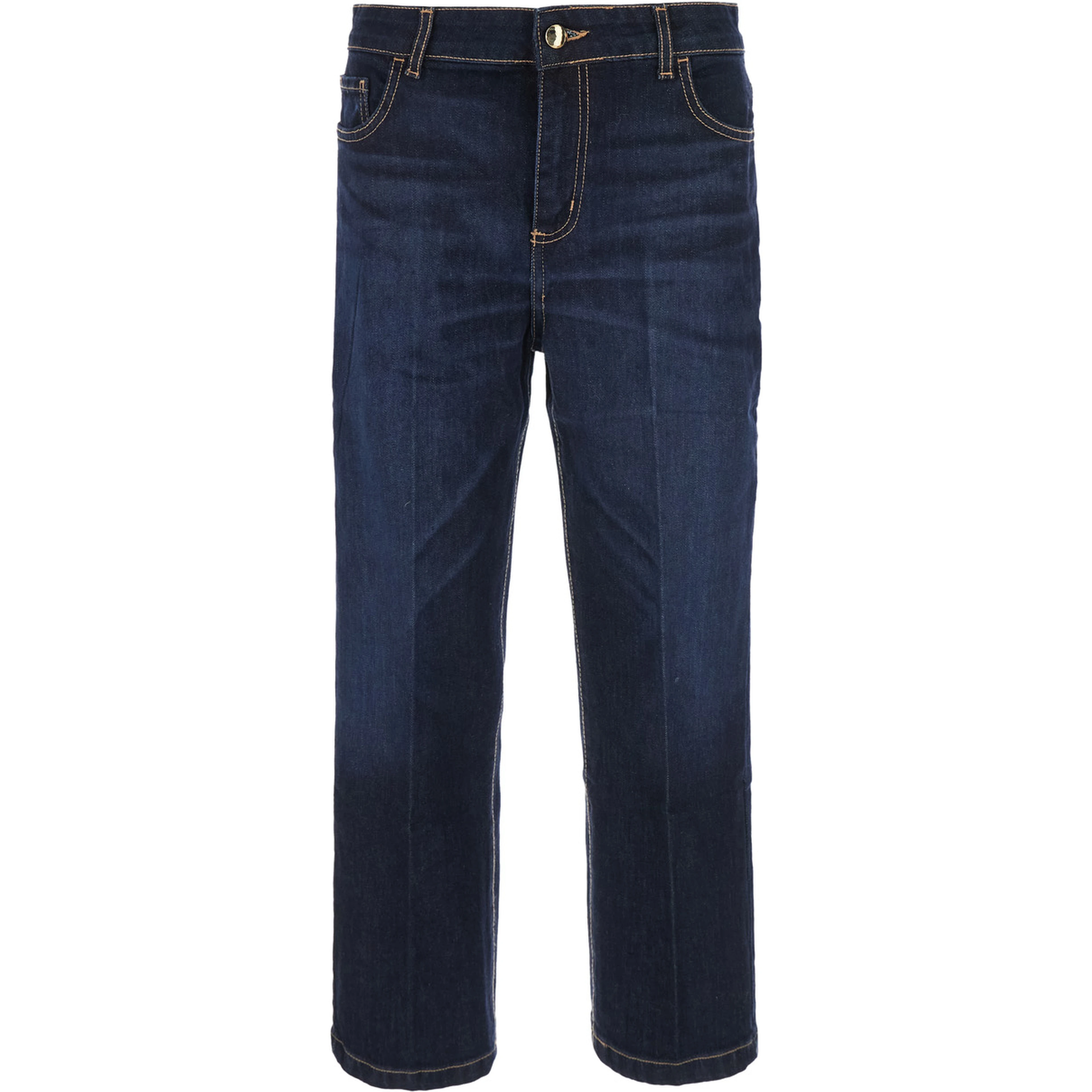 Blue jeans with unique denim fabric details for women