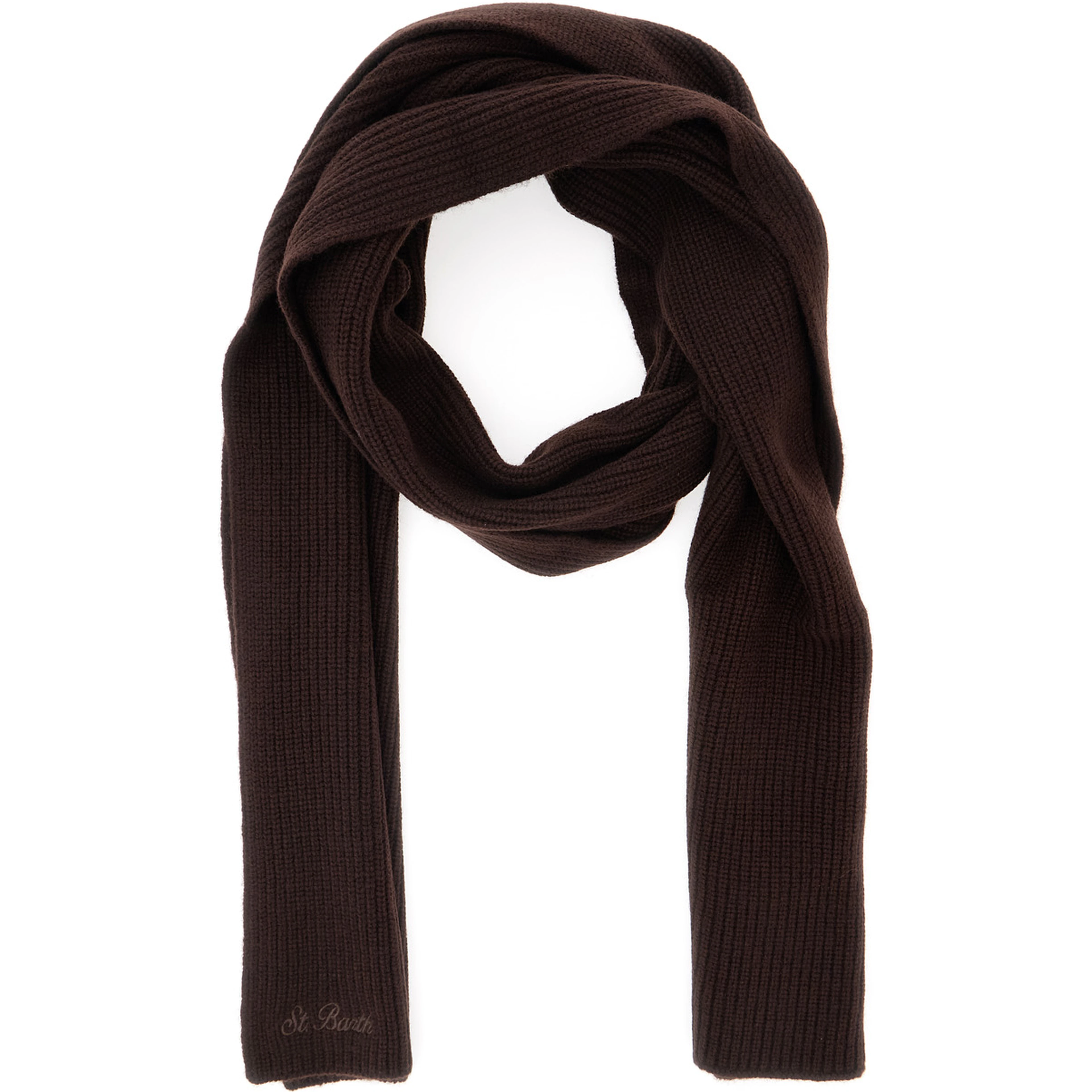 LINA WOOL Scarf with wool, brown, unisex
