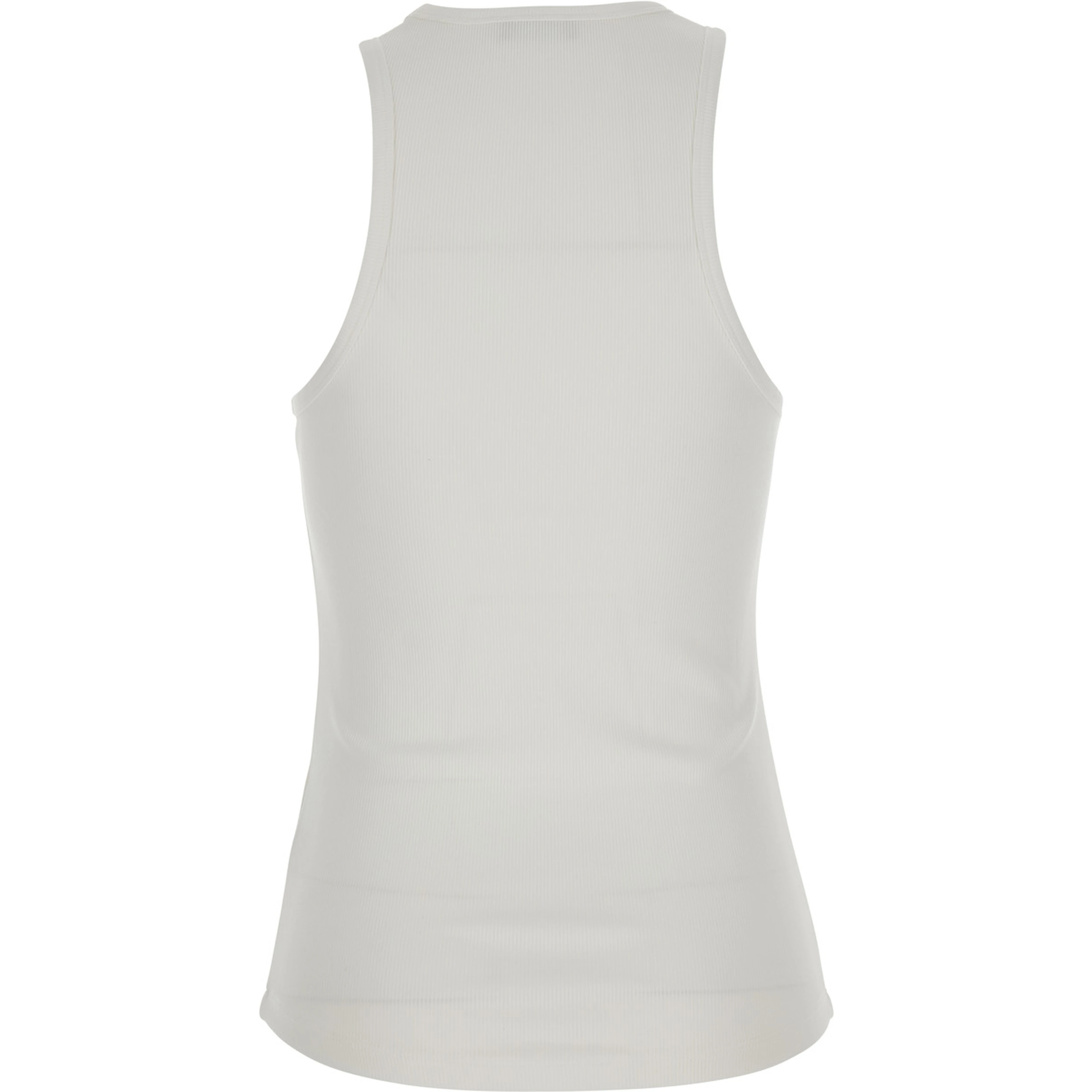 RIBBED TOP EMBROIDERY with embroidered details and cotton and spandex White women