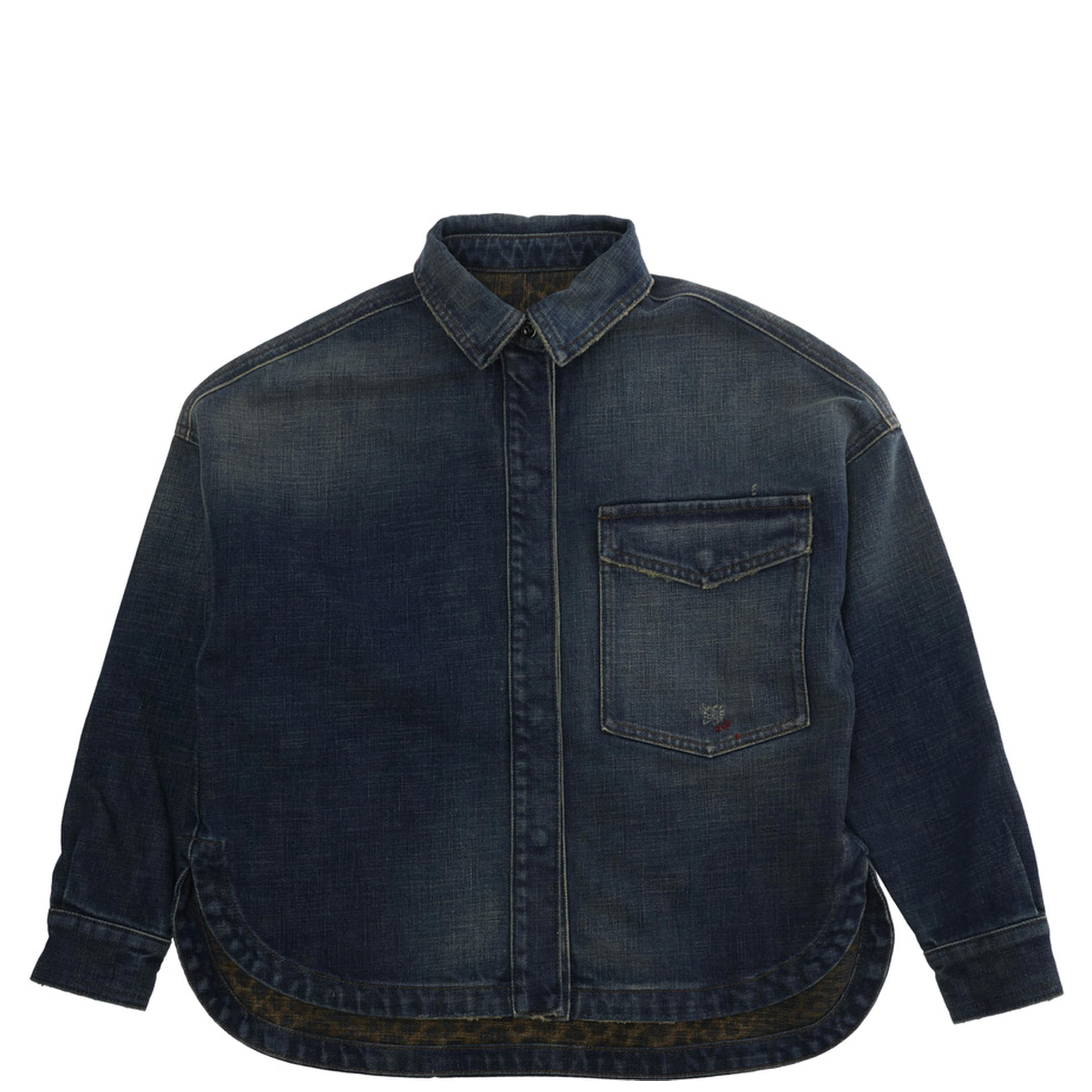 Oversized J-ROSA shirt in cotton, polyester and elastane for boys, blue