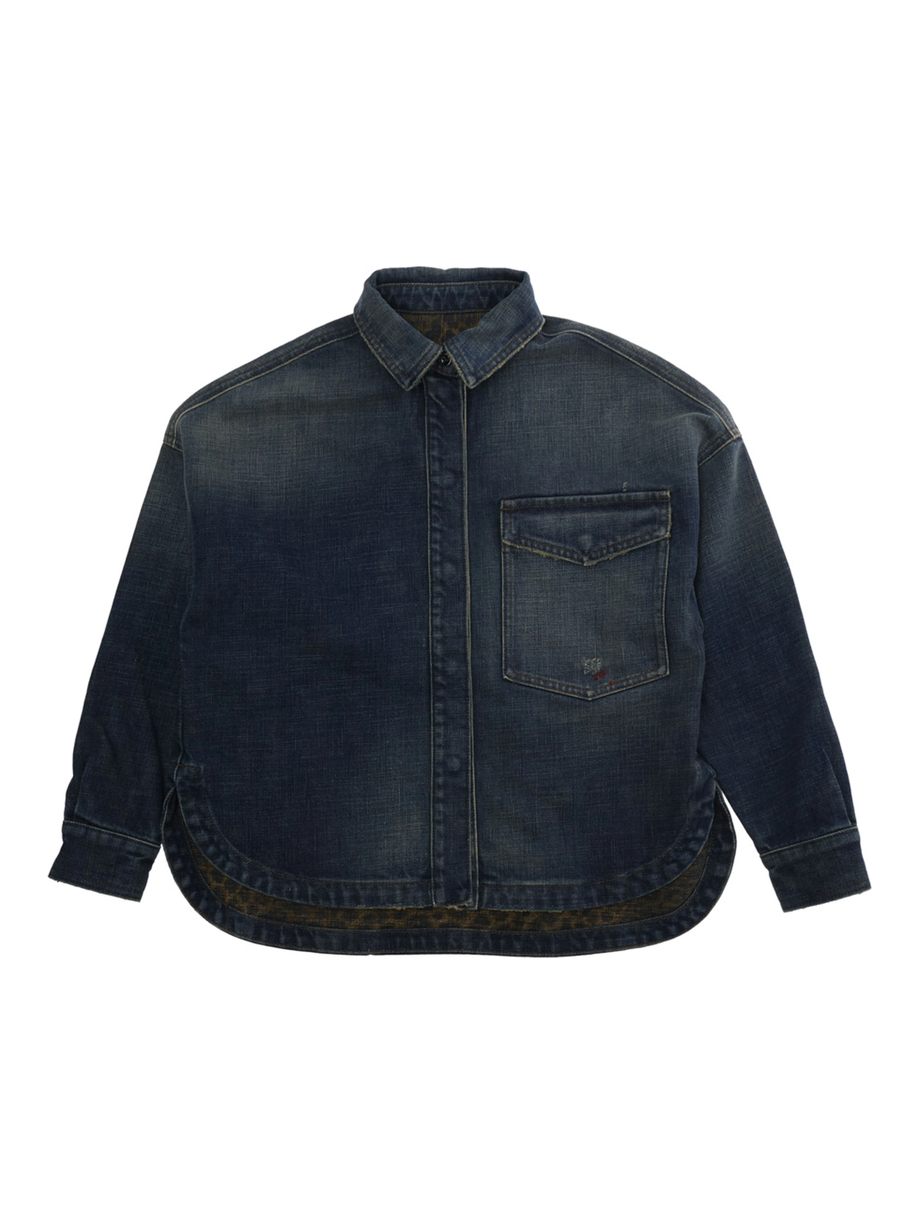Oversized J-ROSA shirt in cotton, polyester and elastane for boys, blue