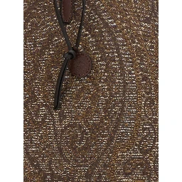 Lovetrotter Brown Tote bag with Jacquard motif in Denim for Women