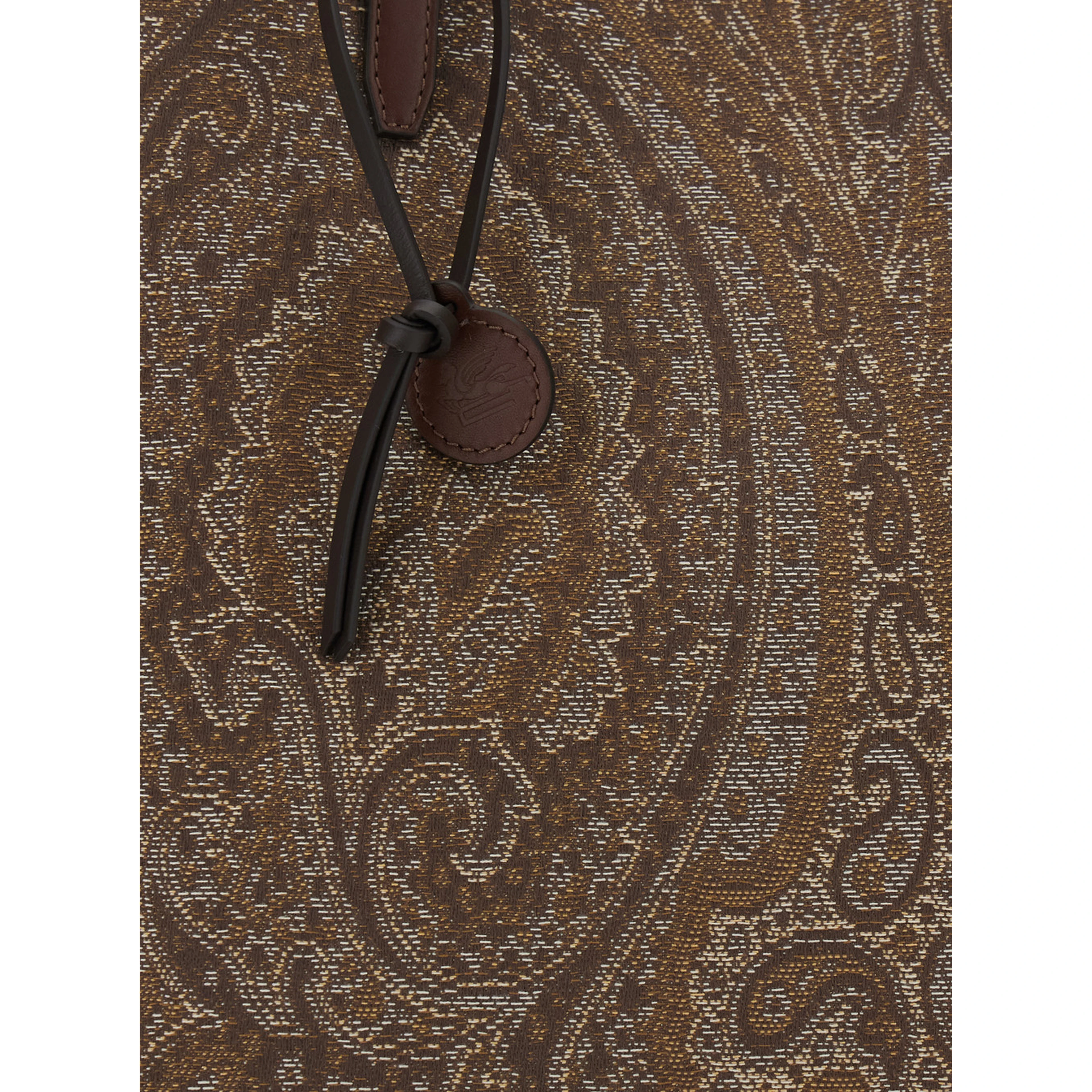 Lovetrotter Brown Tote bag with Jacquard motif in Denim for Women
