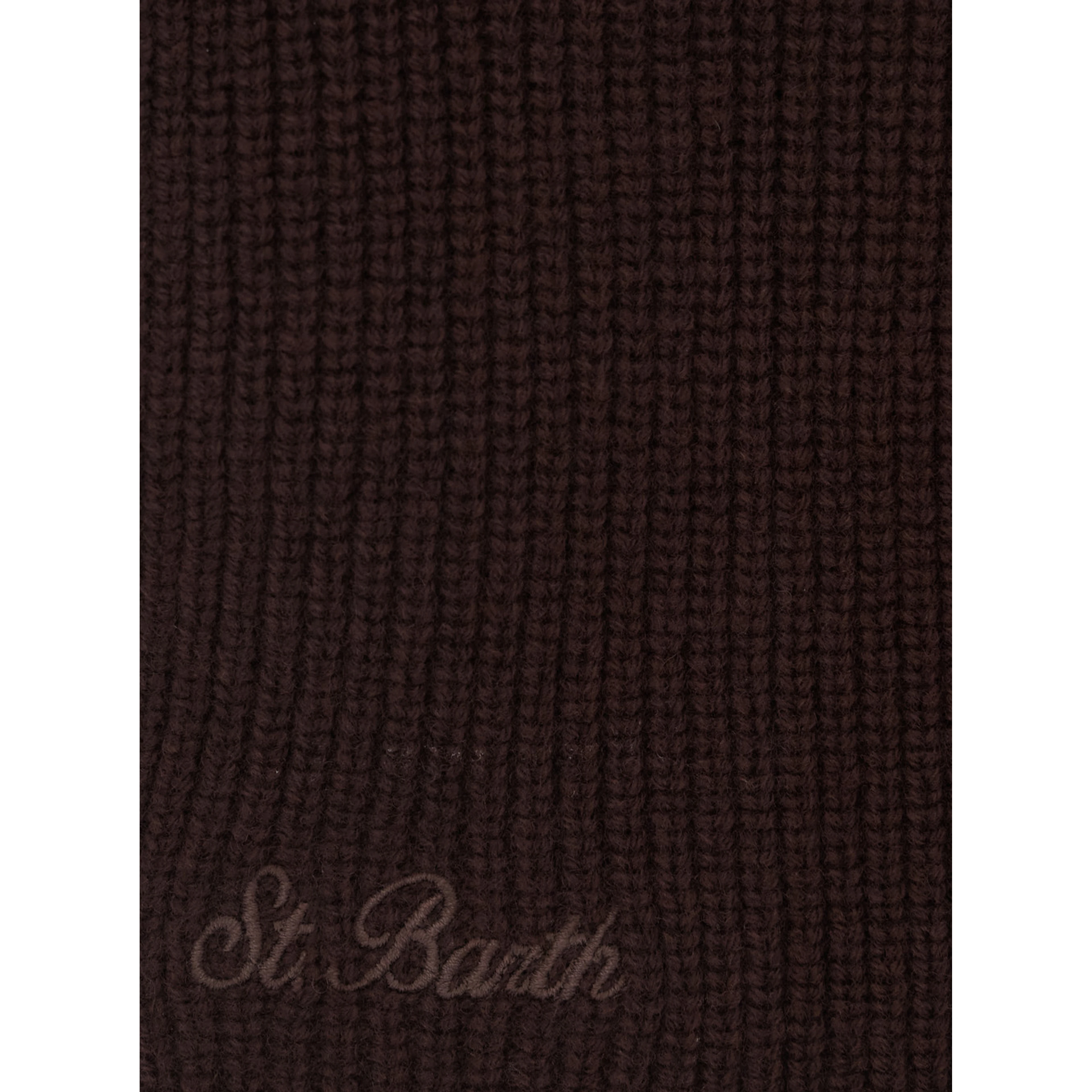 LINA WOOL Scarf with wool, brown, unisex