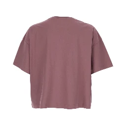 Pink Crew neck T-shirt with ORB logo detail on the front in cotton for men