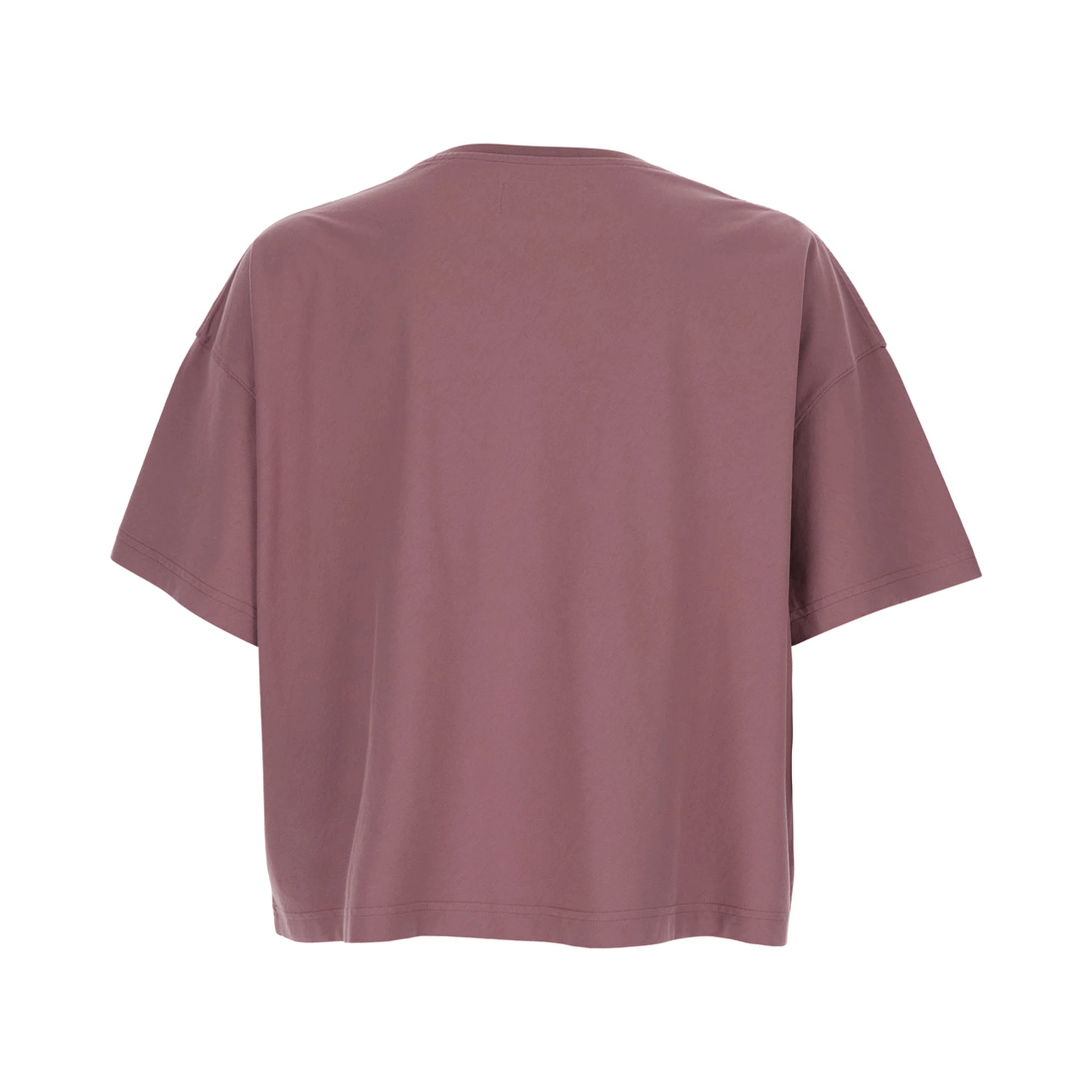 Pink Crew neck T-shirt with ORB logo detail on the front in cotton for men