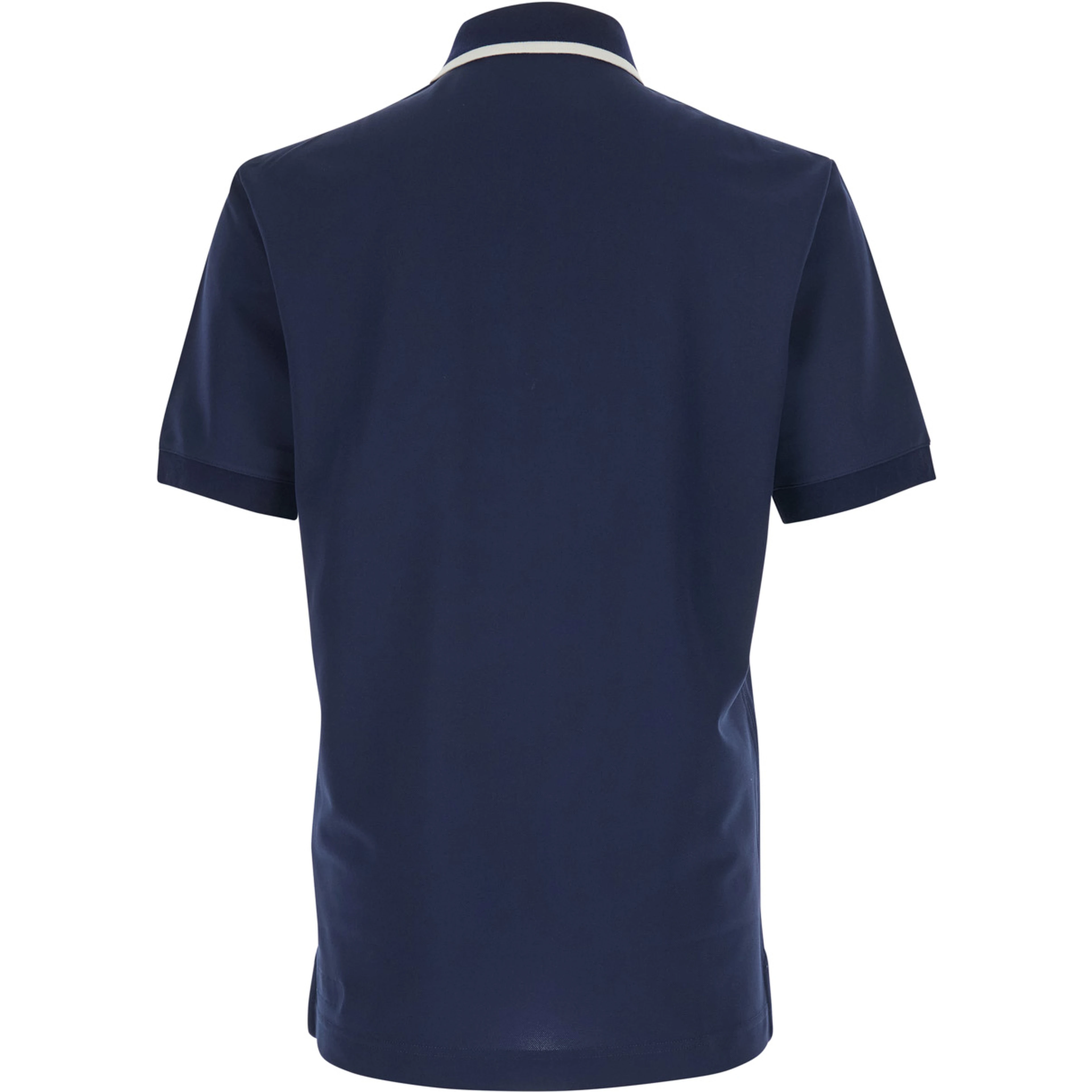 Blue Polo Shirt with Logo on the Front in Tech Fabric for Men