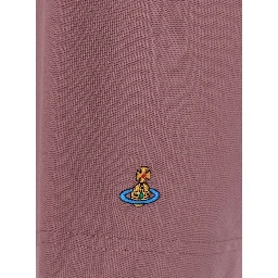 Pink Crew neck T-shirt with ORB logo detail on the front in cotton for men