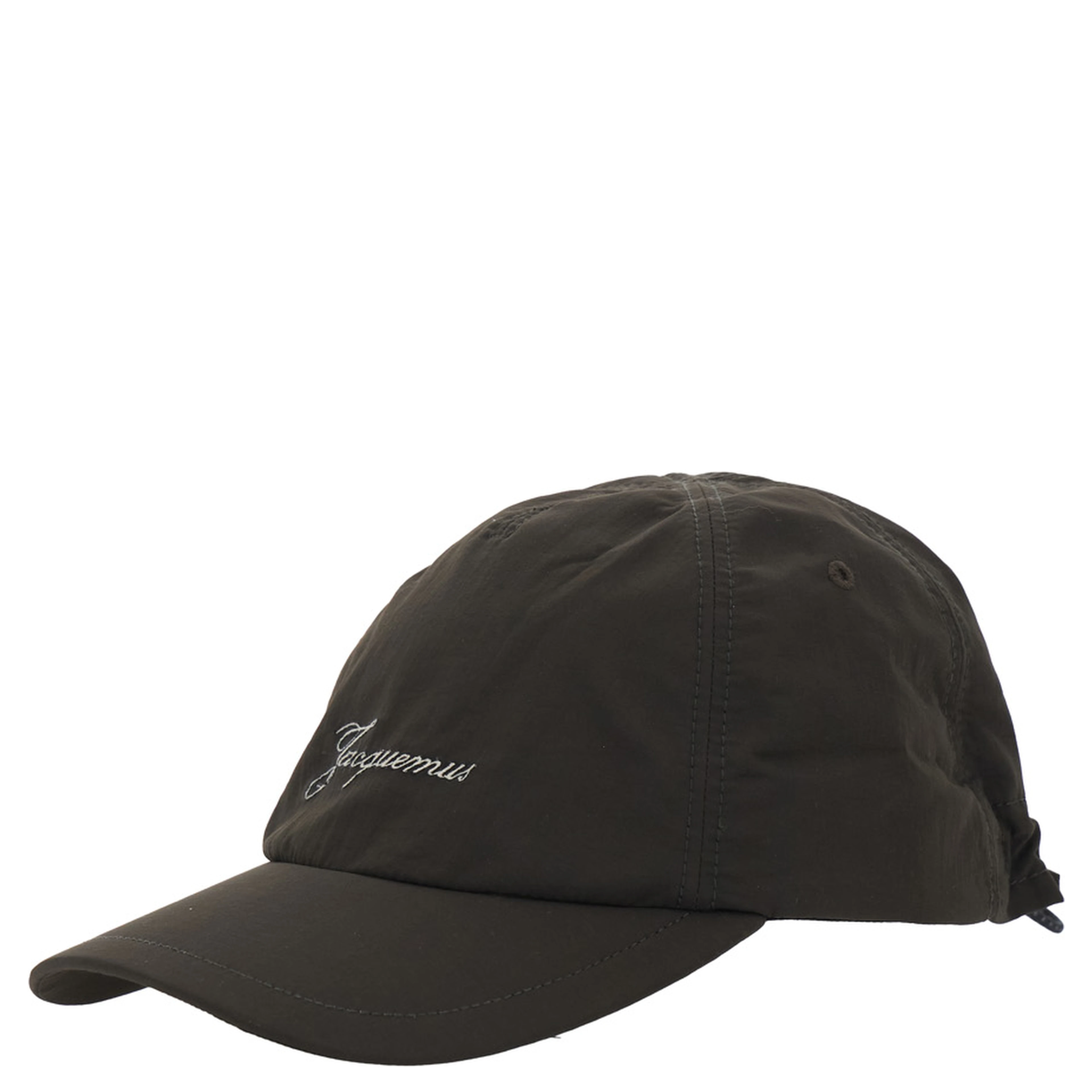 La Casquette Balluchon Brown Baseball Cap with Logo Lettering on the Front and Rear Drawstring Closure in Cotton Man