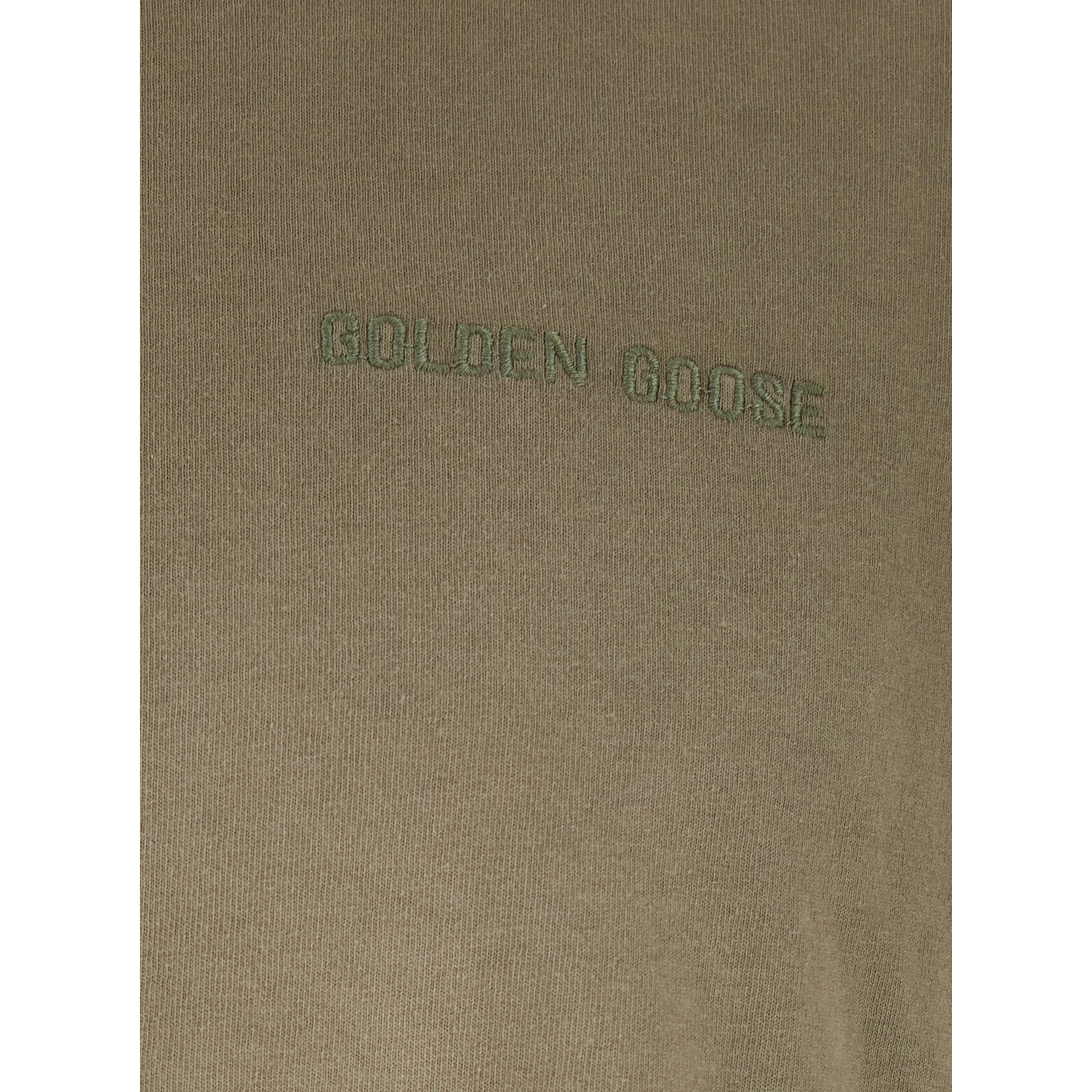 Brown Round neck T-shirt with logo lettering embroidery on the front in cotton for men