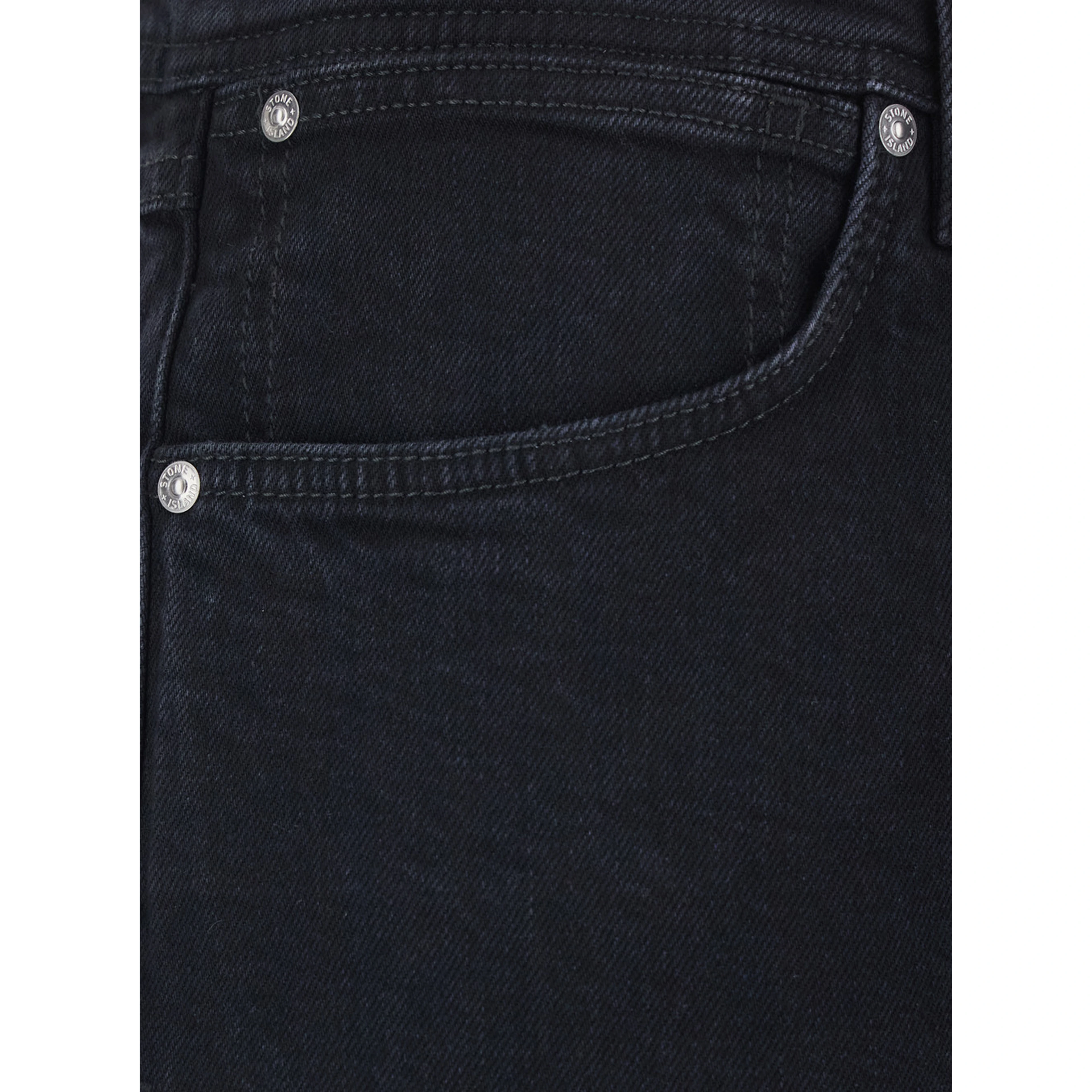 Black Jeans with Logo Patch on the Rear and Belt Loops in Denim Stretch Man
