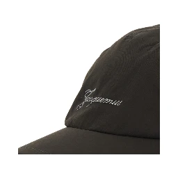 La Casquette Balluchon Brown Baseball Cap with Logo Lettering on the Front and Rear Drawstring Closure in Cotton Man