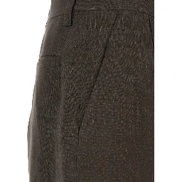Brown Linen Pants with Two Side Pockets for Men