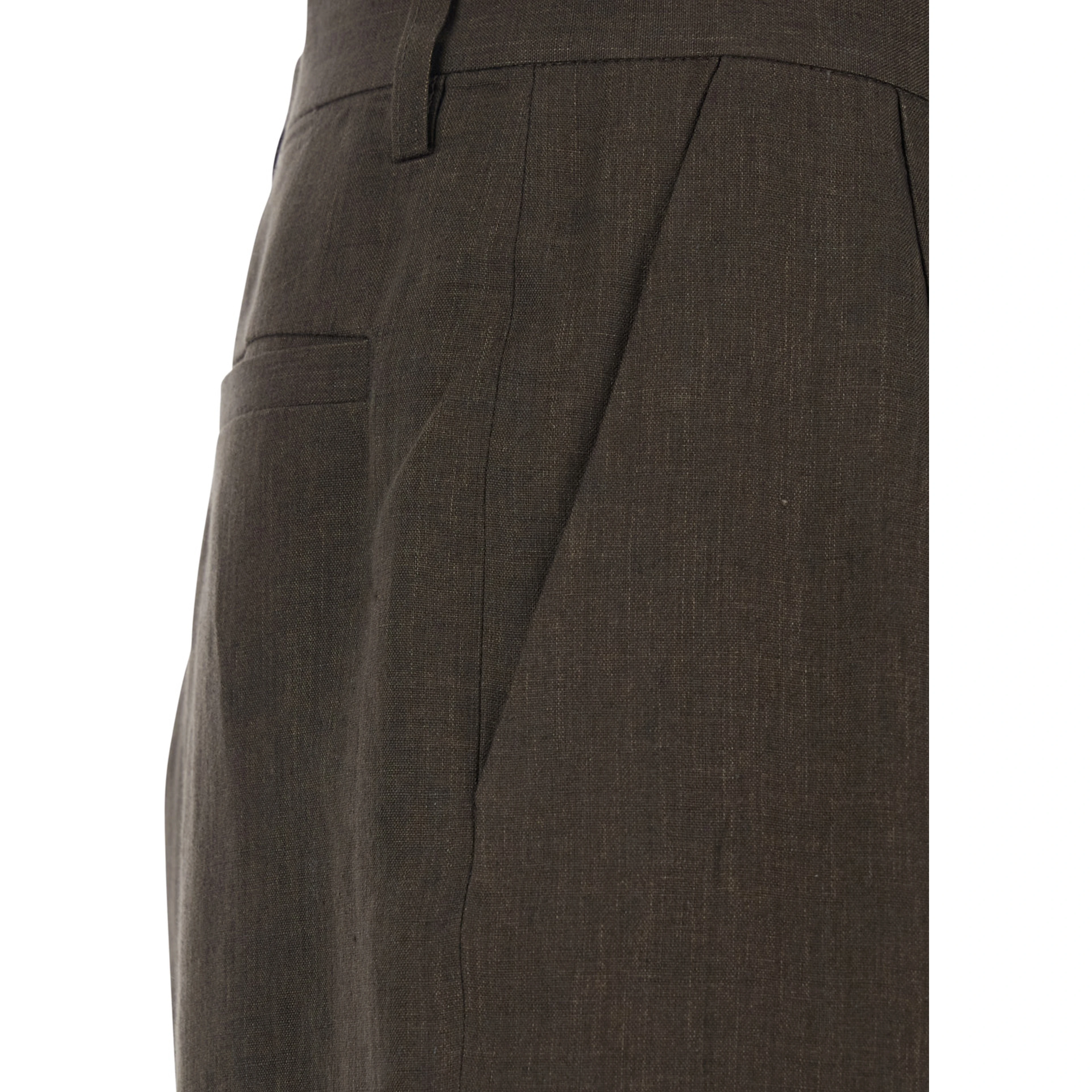 Brown Linen Pants with Two Side Pockets for Men