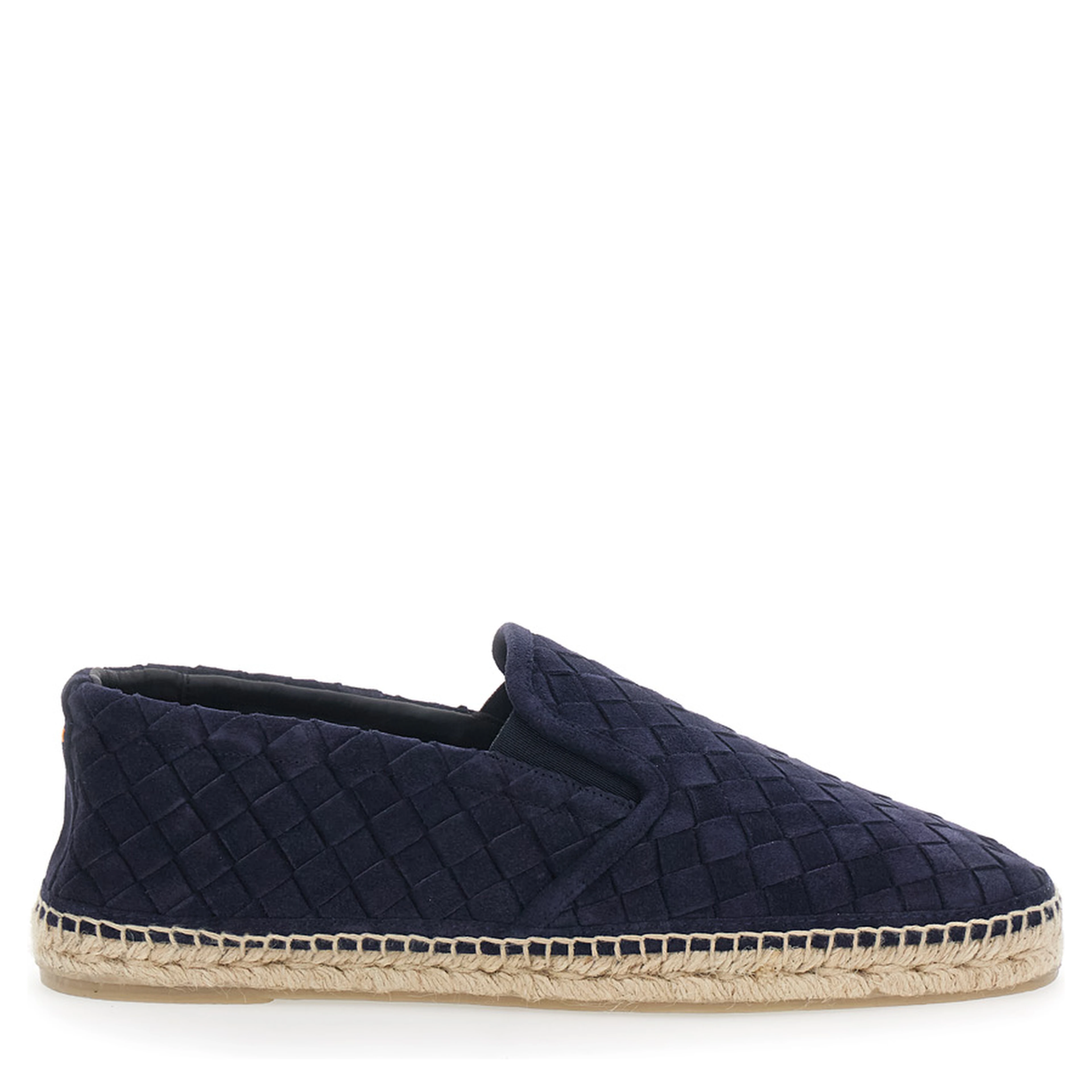 Java Blue Espadrilles with Pull-tab and Contrast Stitching in Suede for Men