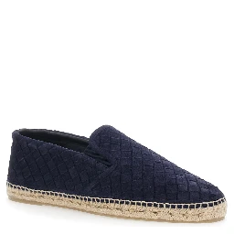 Java Blue Espadrilles with Pull-tab and Contrast Stitching in Suede for Men