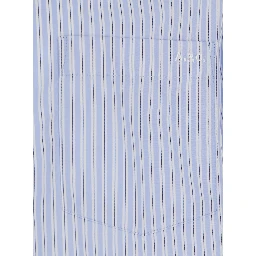 Light Blue Long-Sleeved Shirt with Classic Collar and Striped Motif in Cotton for Men