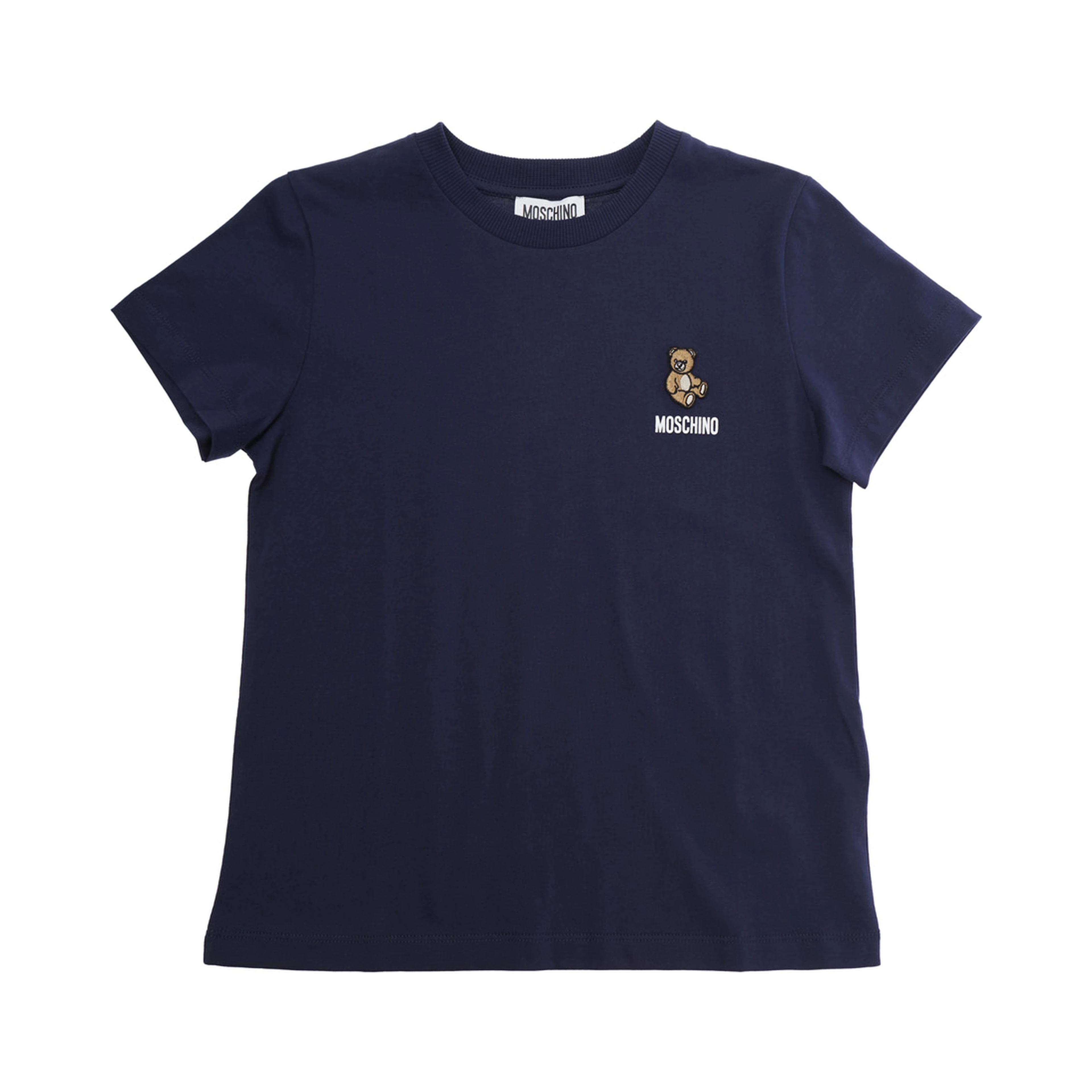 Blue T-Shirt with Logo Print on the Front in Cotton boy
