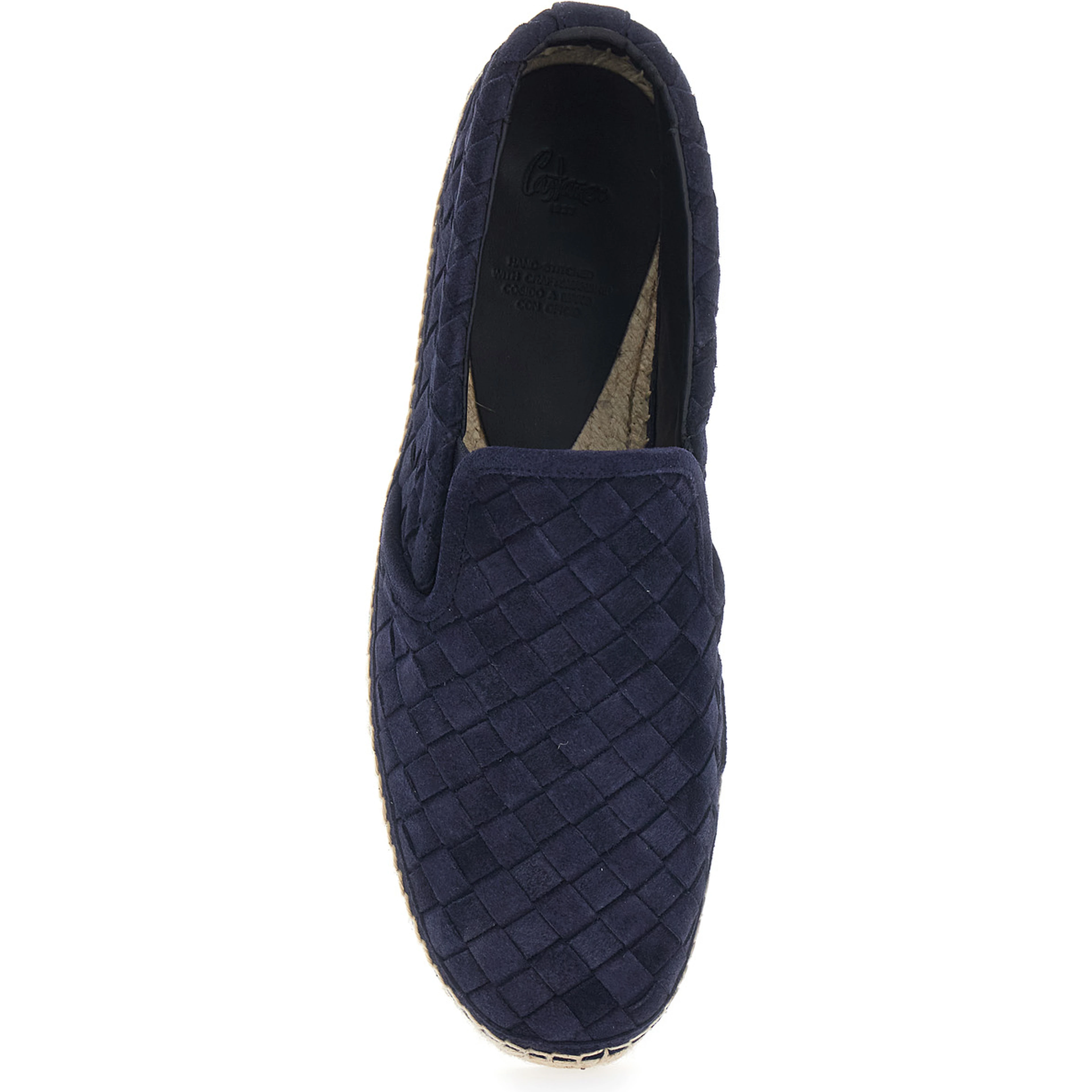 Java Blue Espadrilles with Pull-tab and Contrast Stitching in Suede for Men