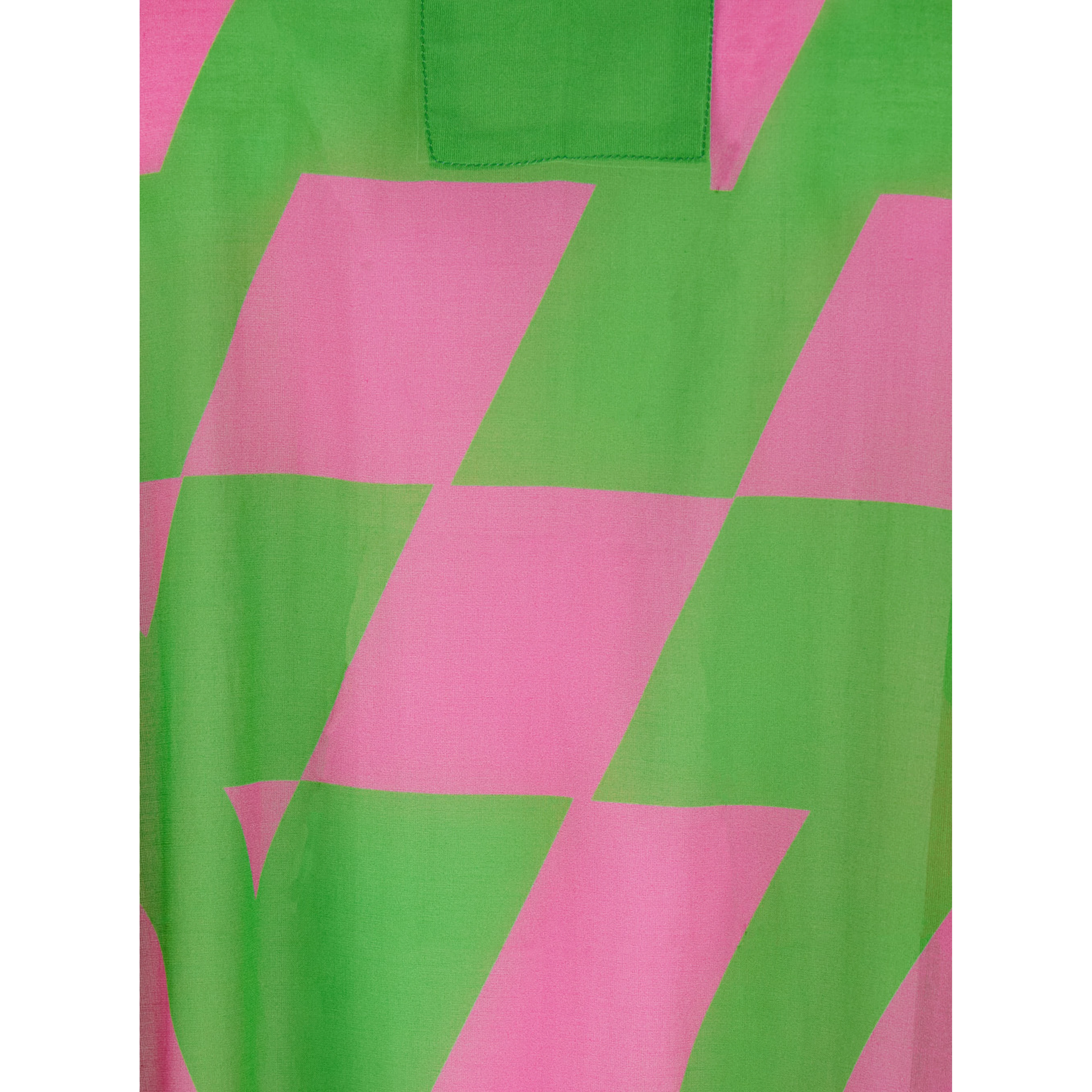 Multicolor Caftan with V-Neck and All-Over Geometric motif in fabric woman
