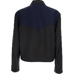 Brown Jacket with Classic Collar and Zip Closure on the Front in Leather for Men
