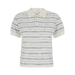 UNISEX LINEN STRIPED POLO KNIT