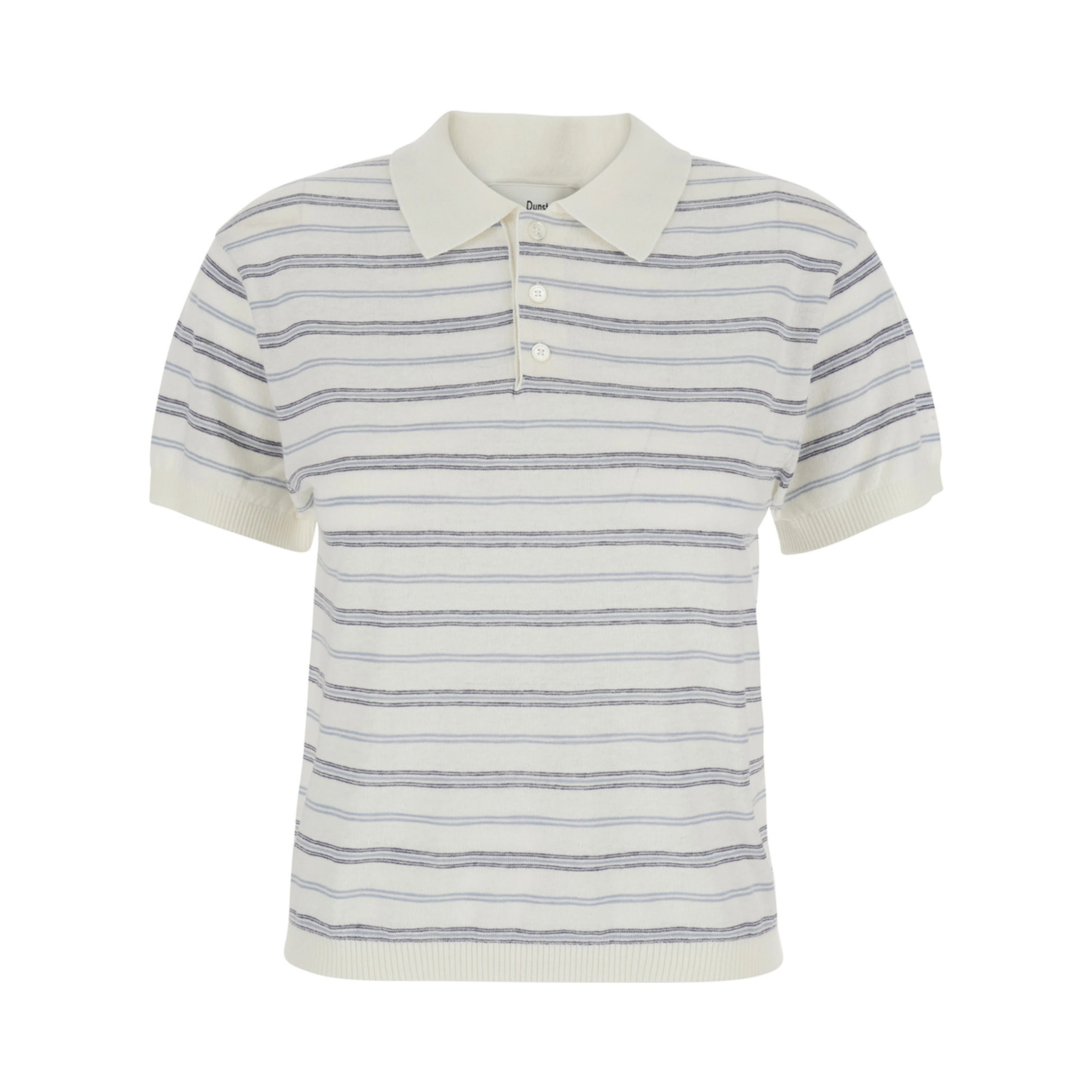 UNISEX LINEN STRIPED POLO KNIT
