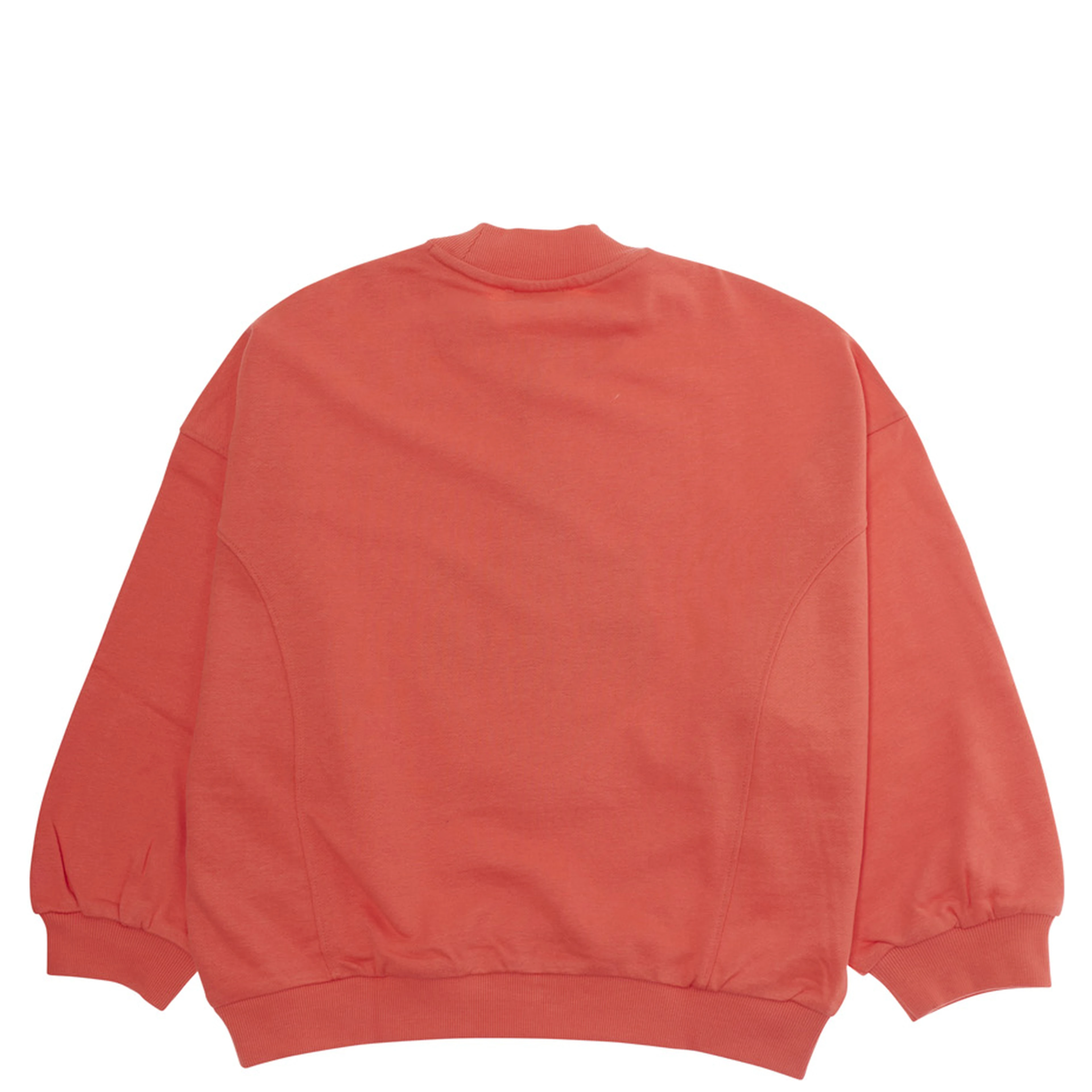 Red Crewneck Sweatshirt with Maxi Logo in Cotton Boy