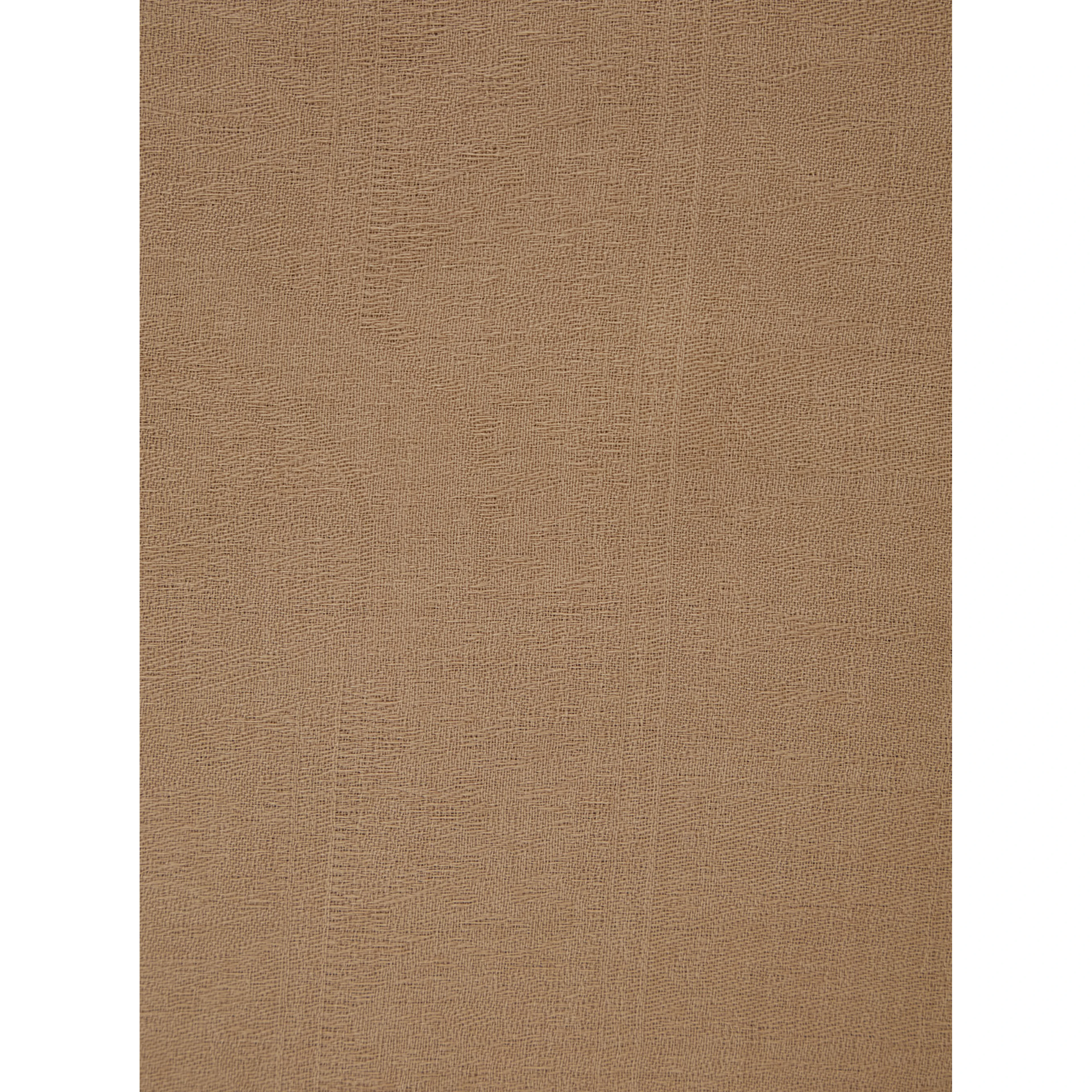 Beige Scarf with Fringed Edge in Wool and Silk Blend Woman