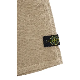 Bermuda L1S166200005S0060V0190 with Logo Patch on the Leg and Back Pocket in Beige Cotton for Kids