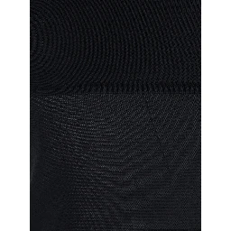 Black Top with Round Neck in Viscose Woman