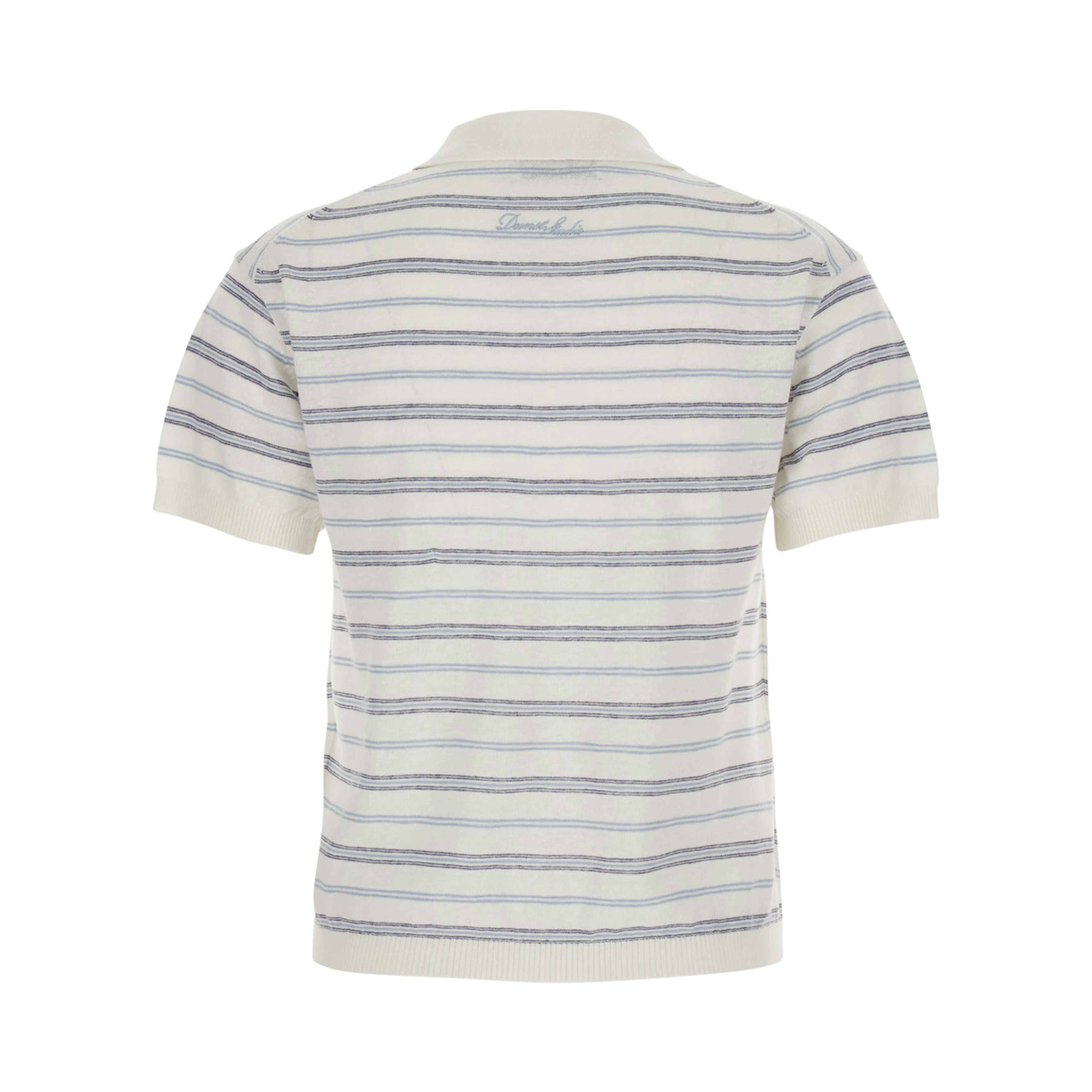 UNISEX LINEN STRIPED POLO KNIT