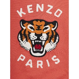 Red Crewneck Sweatshirt with Maxi Logo in Cotton Boy