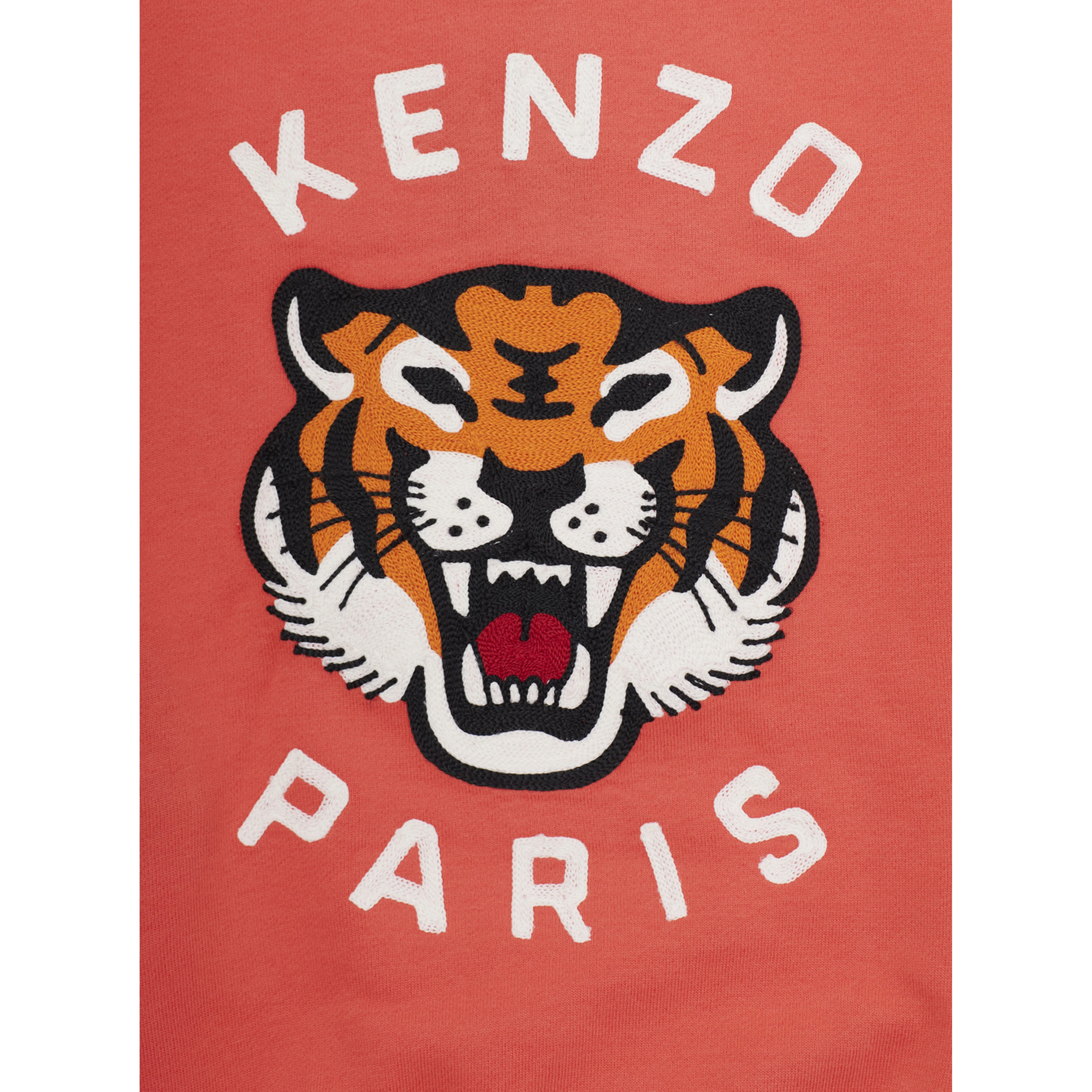 Red Crewneck Sweatshirt with Maxi Logo in Cotton Boy