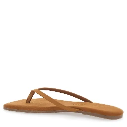 Lily beige Sandals with thong design and square toe in Suede Woman