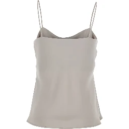 white Top with U-neck in tech fabric women