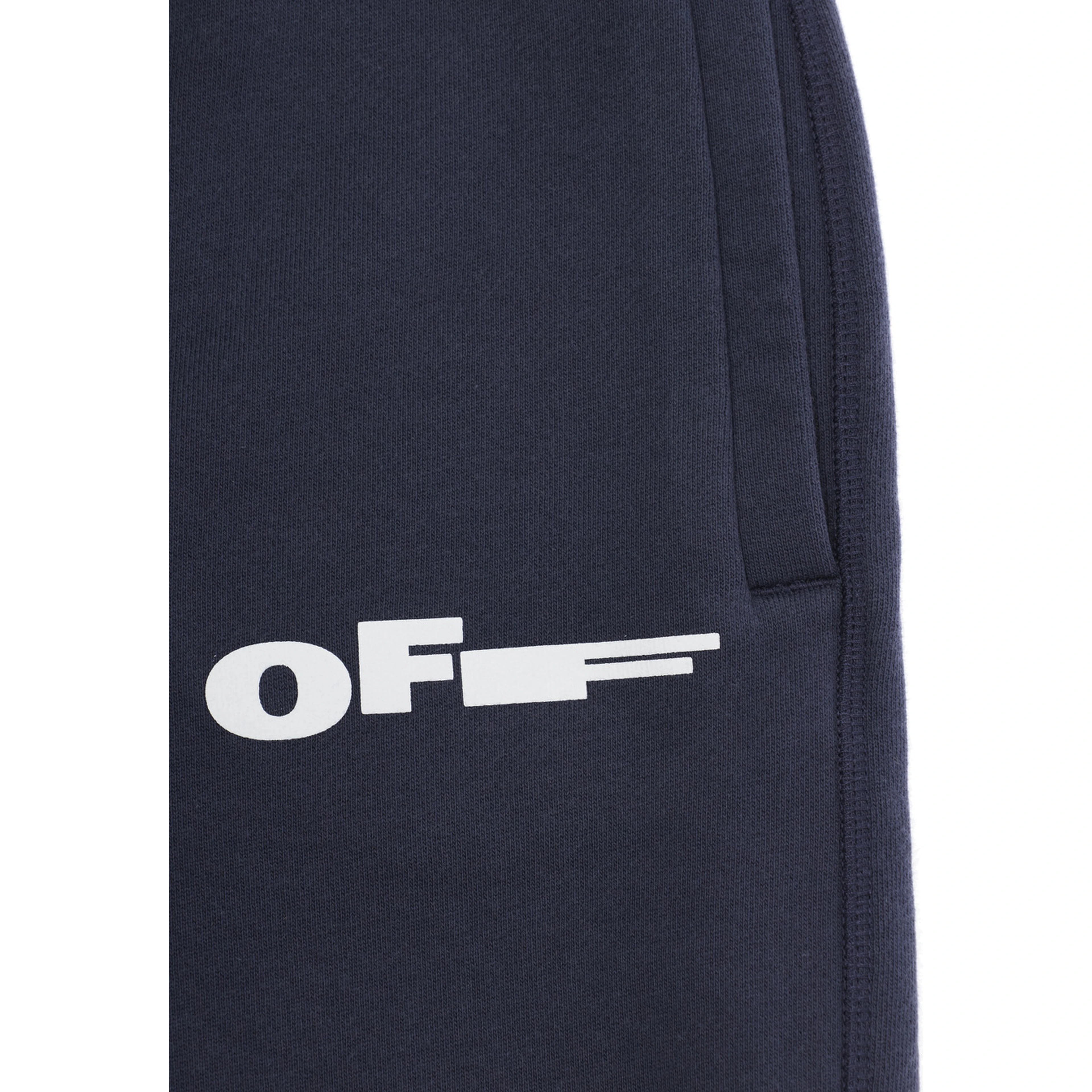 Blue Pants with Elastic Waist and Drawstring and Logo on the Front in Cotton Boy