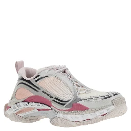 TRIPLE-S 2 Multicolor Sneakers with Logo on the front and back and Worn Effect in Leather for Women