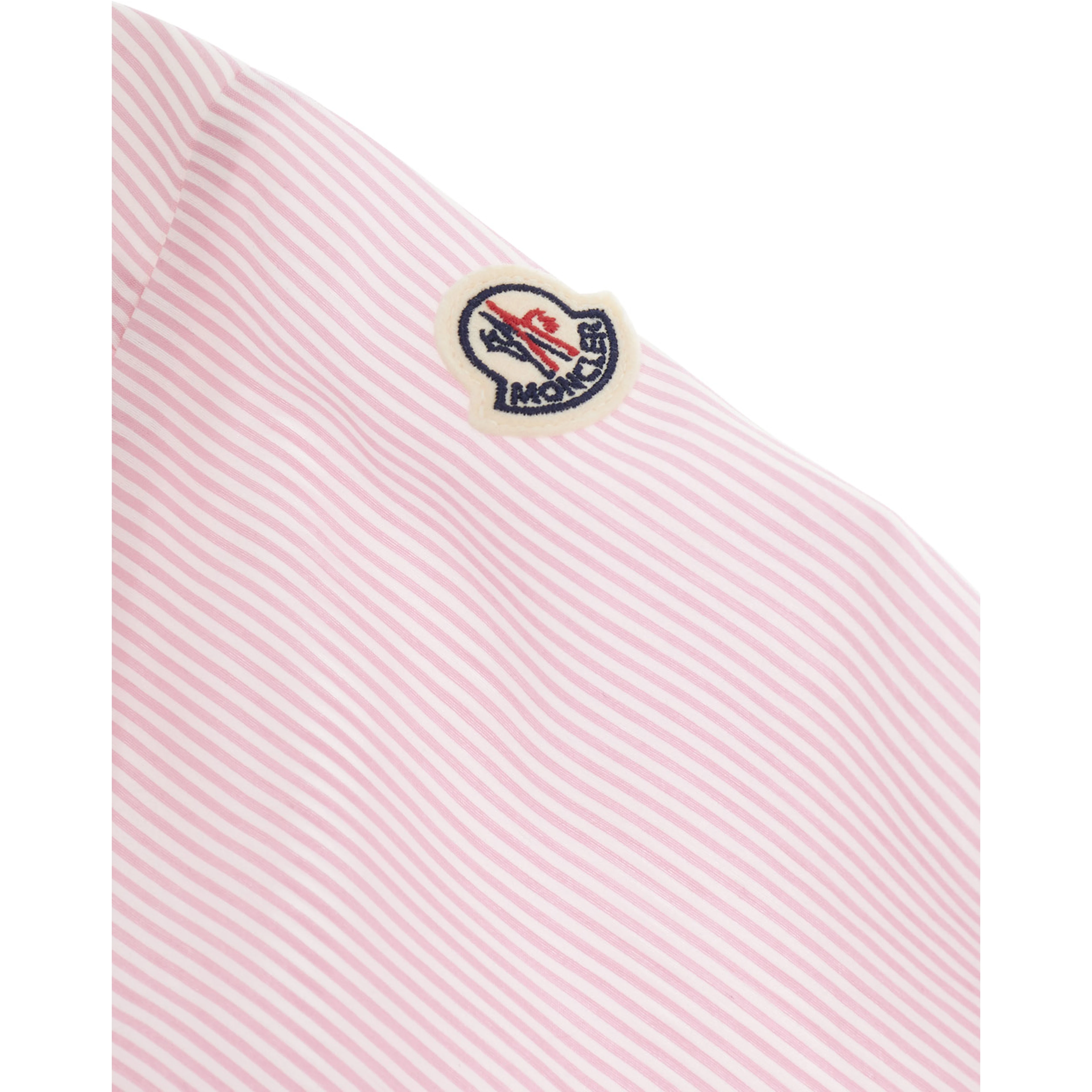 pink Set with shirt and shorts featuring applied logo patches in viscose girls